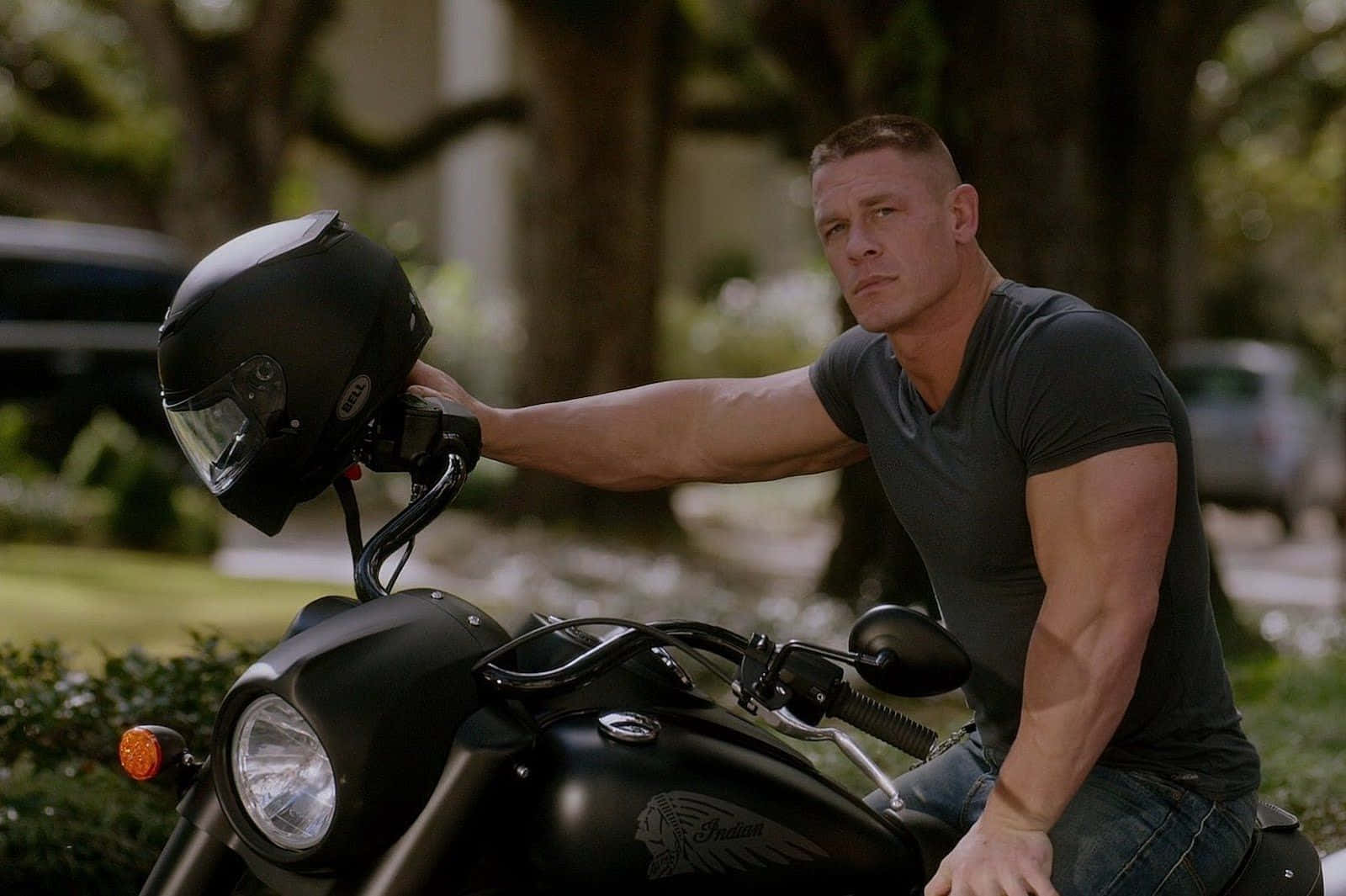 Fast Furious 9 John Cena In A Motorcycle Background