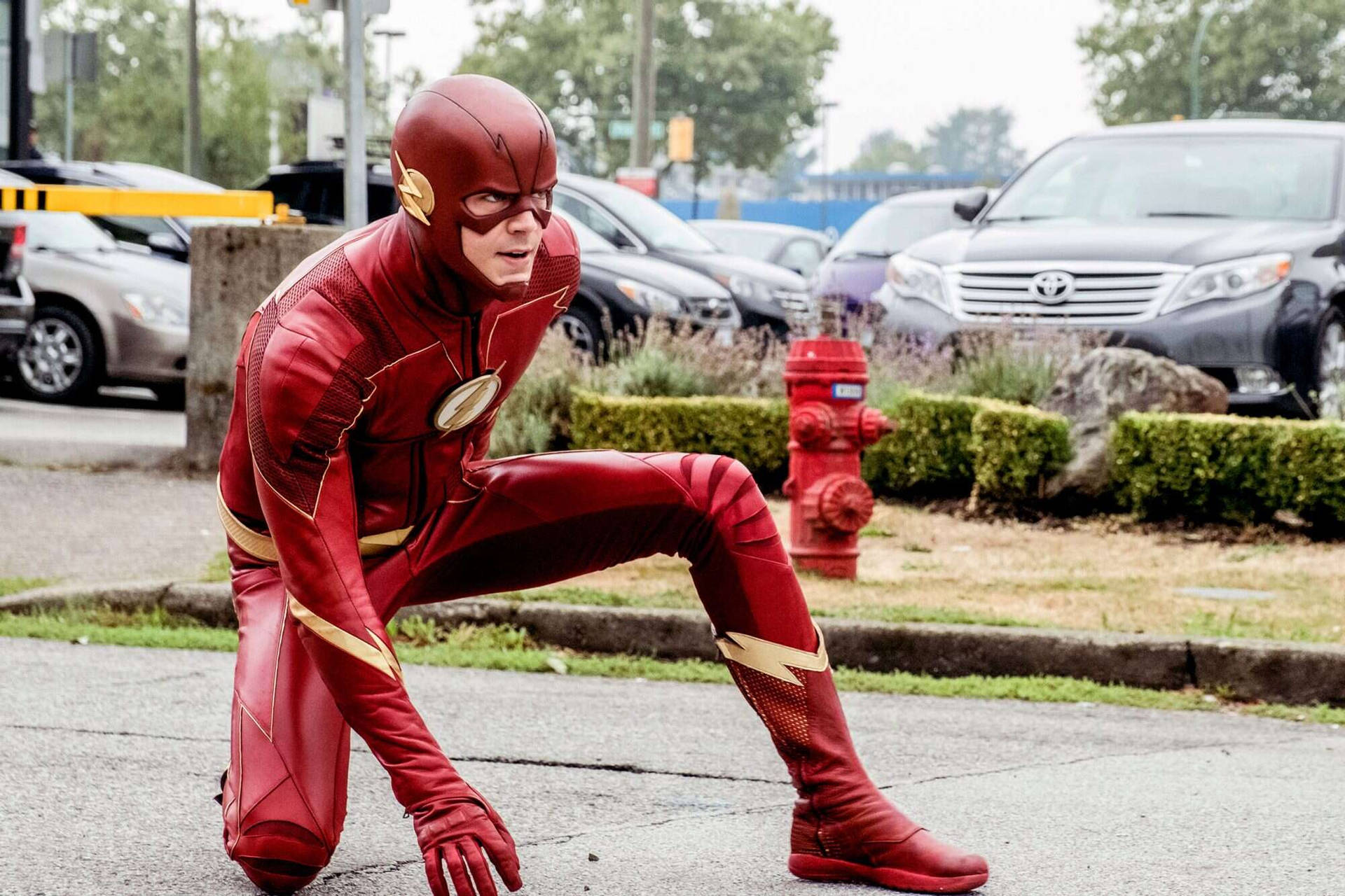 Fast Hero The Flash Kneeling