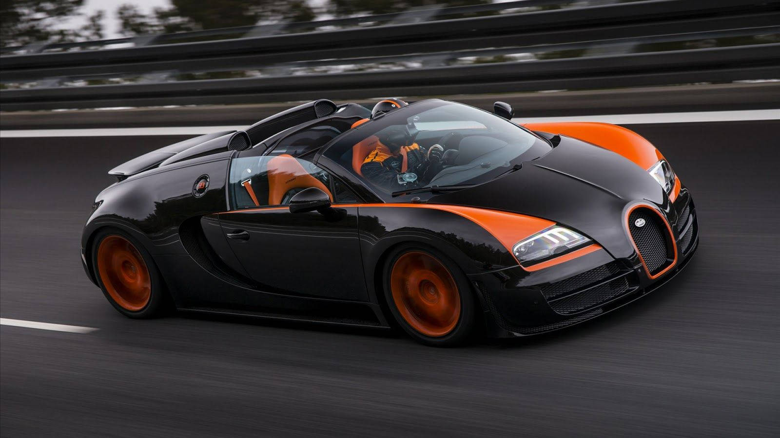 Fast-moving Bugatti Veyron Supercar Background