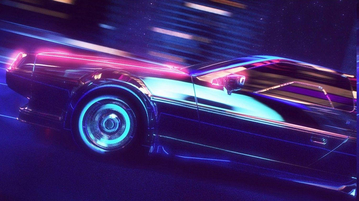 Fast Neon Car Background