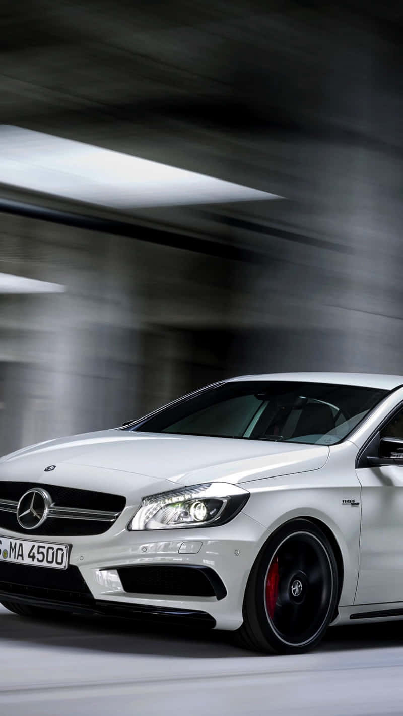 Fast White Mercedes Benz Iphone Background