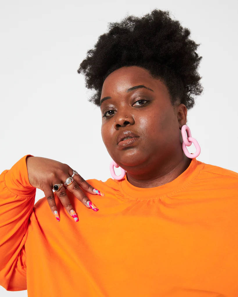 Fat Black Woman In Orange