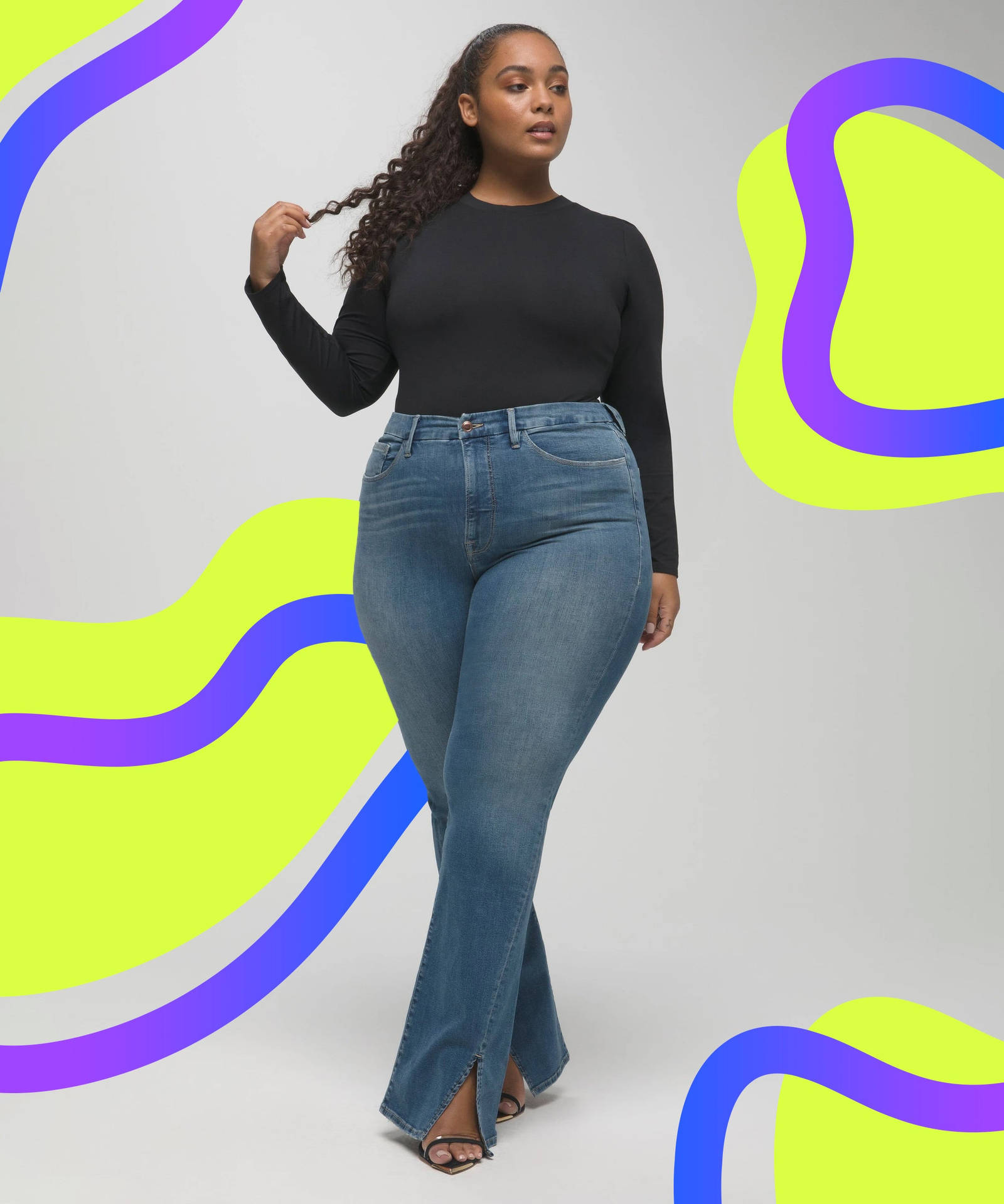 Fat Black Woman Trendy Background