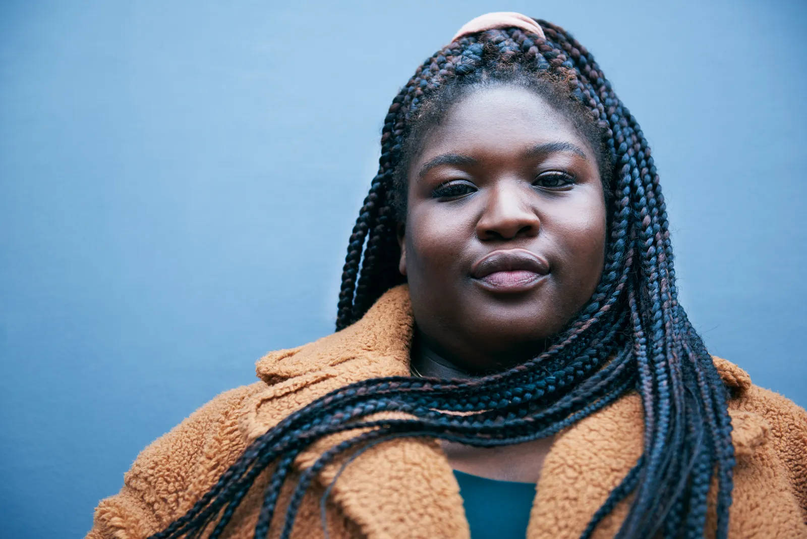 Fat Black Woman With Braids Background