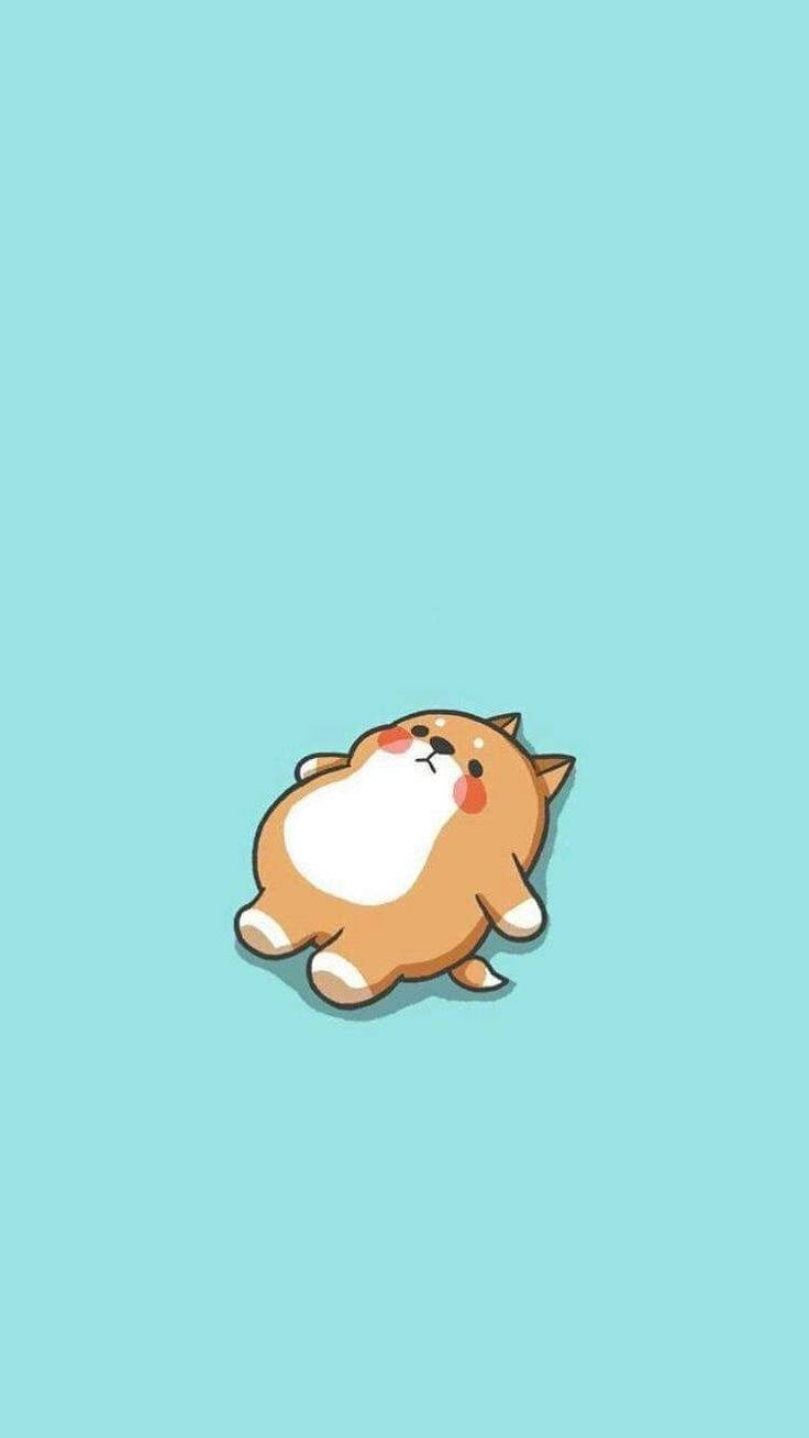 Fat Brown Cartoon Dog