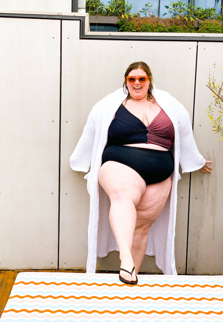 Fat Woman In Bathing Suit Background