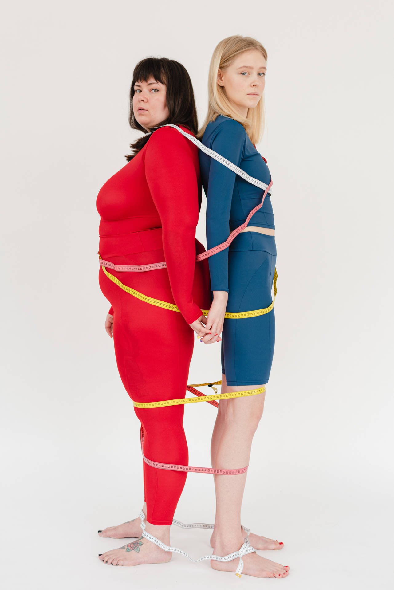 Fat Woman Tied To Thin Woman