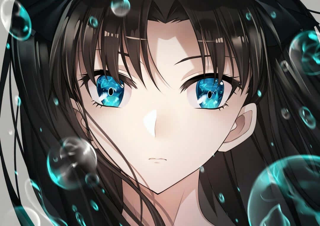 Fate/stay Night Rin Tohsaka With Bubble Anime Background