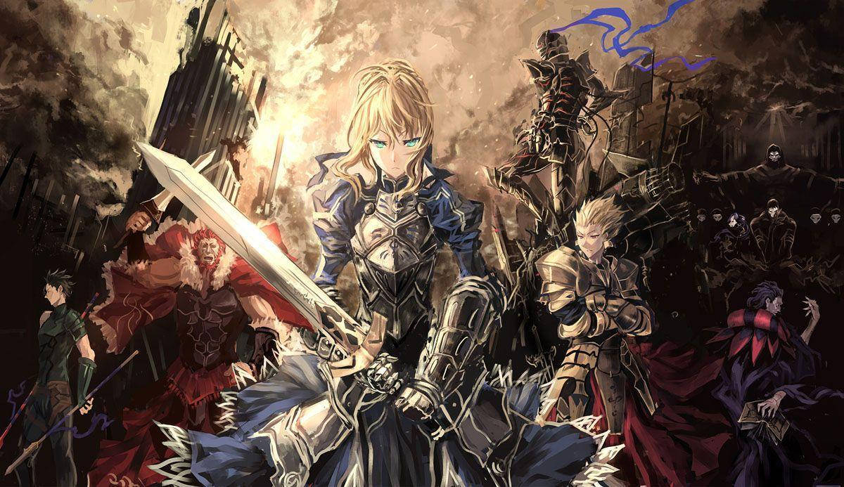 Fate Zero Poster Featuring Saber Background