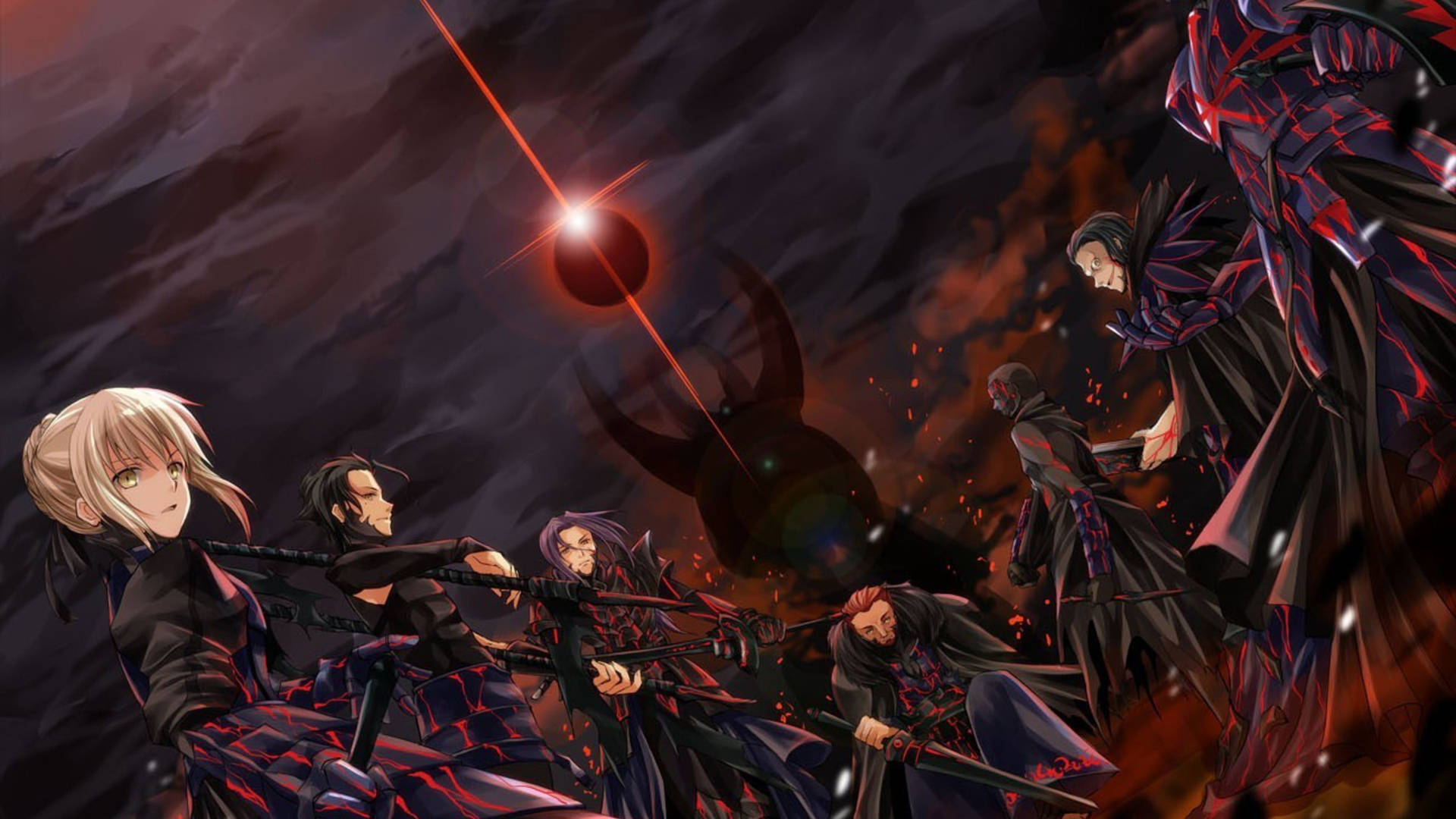 Fate Zero With Dark Characters Background