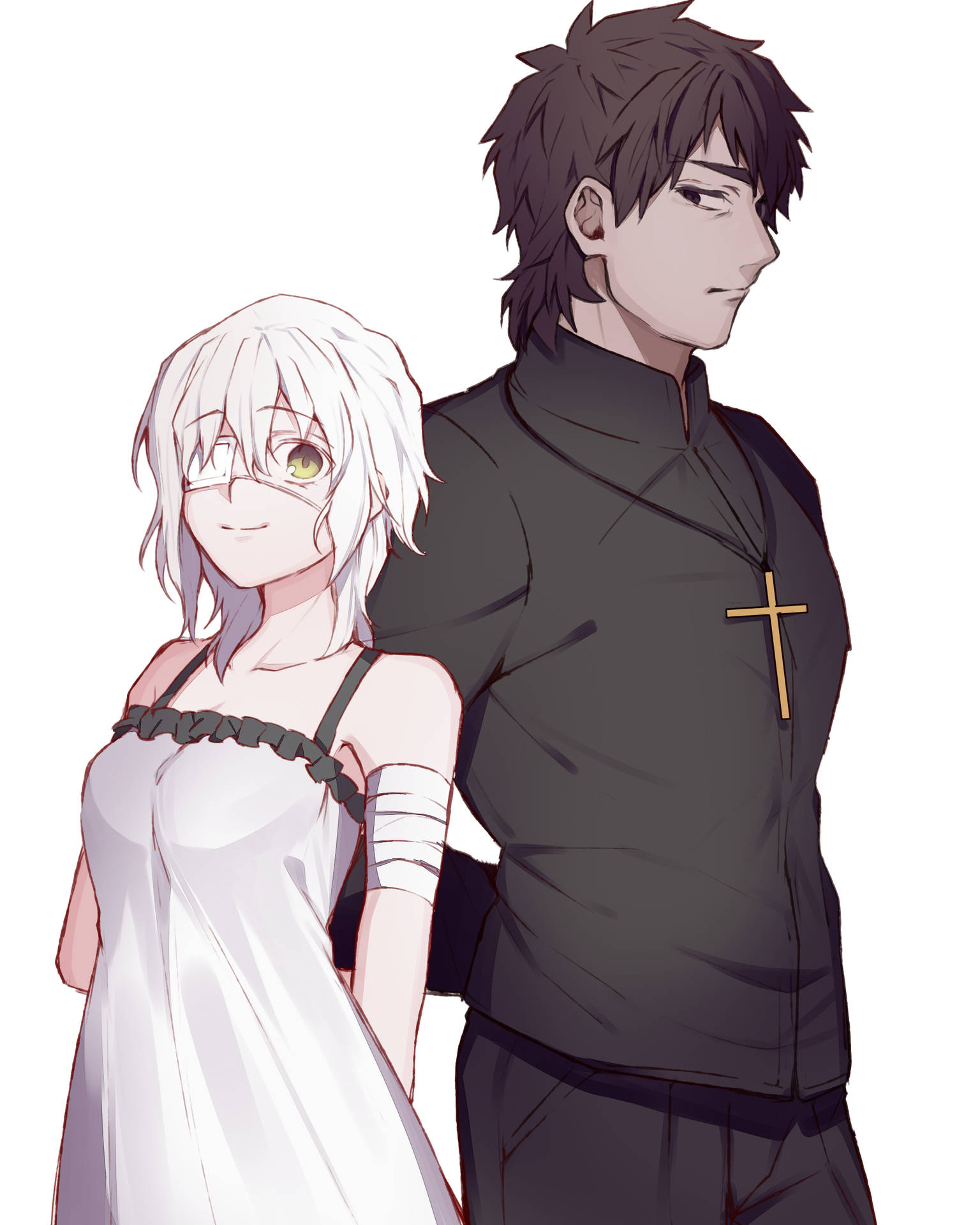 Fate Zero With Kirei And Claudia Background