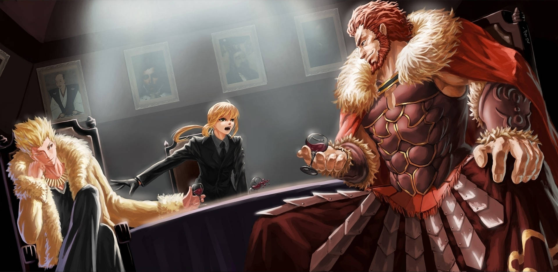 Fate Zero With Saber And Gilgamesh Background