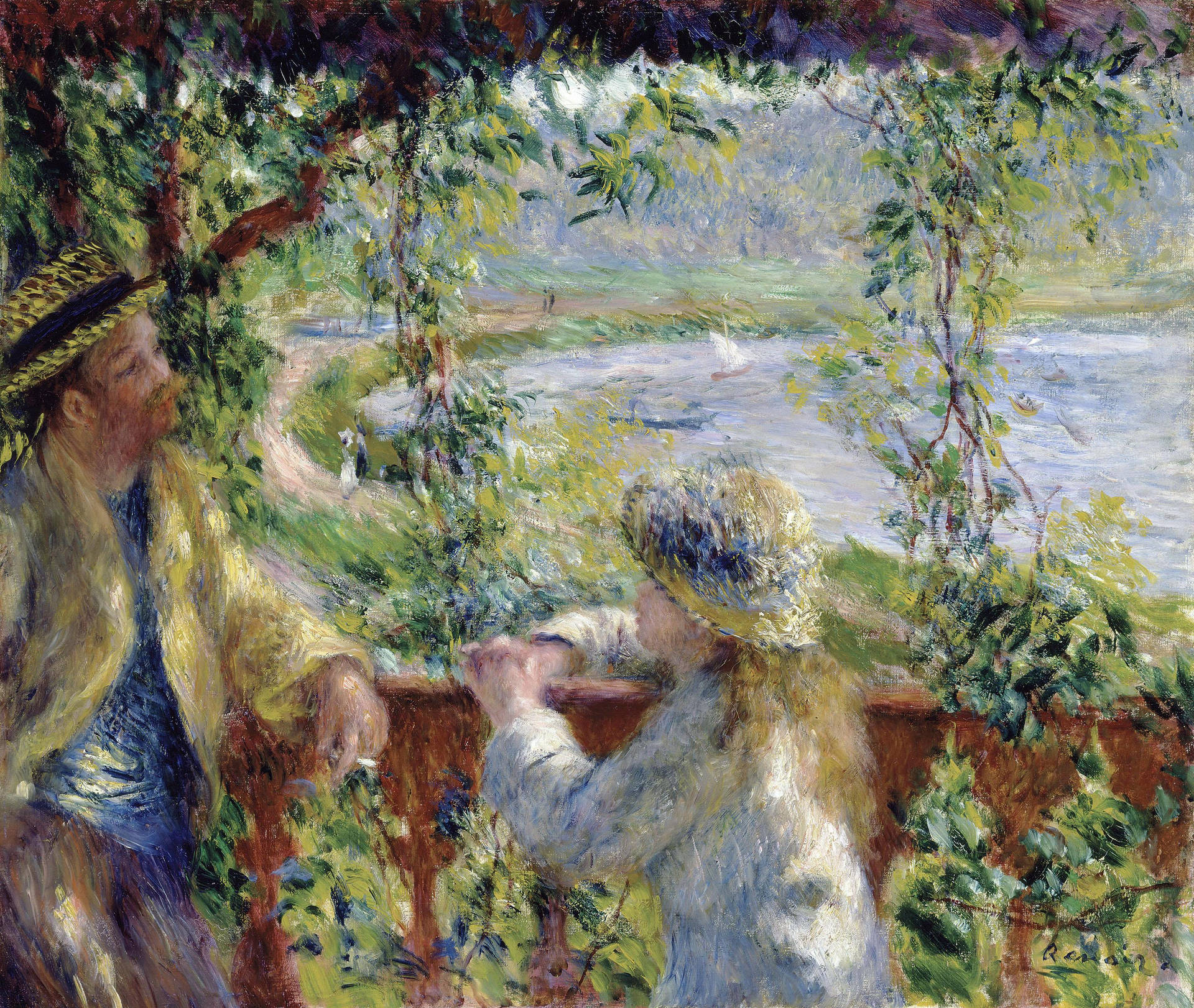 Father And Daughter By Renoir Background