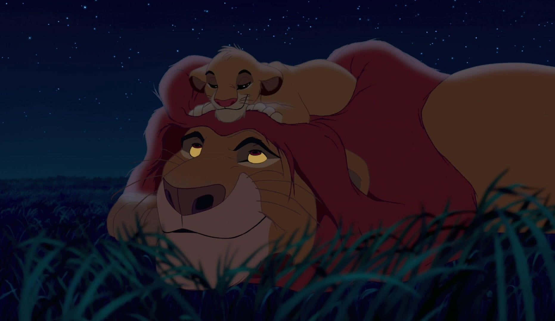 Fatherand Son Bonding Moment Lion King Background