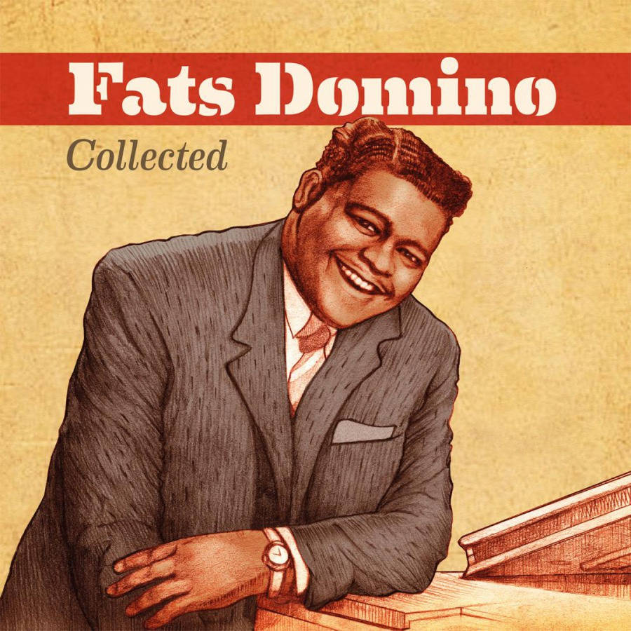 Fats Domino Music On Vinyl Background