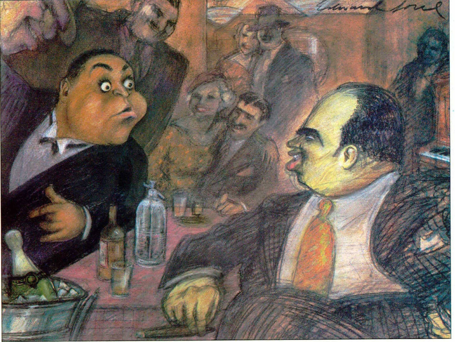 Fats Waller And Al Capone Painting