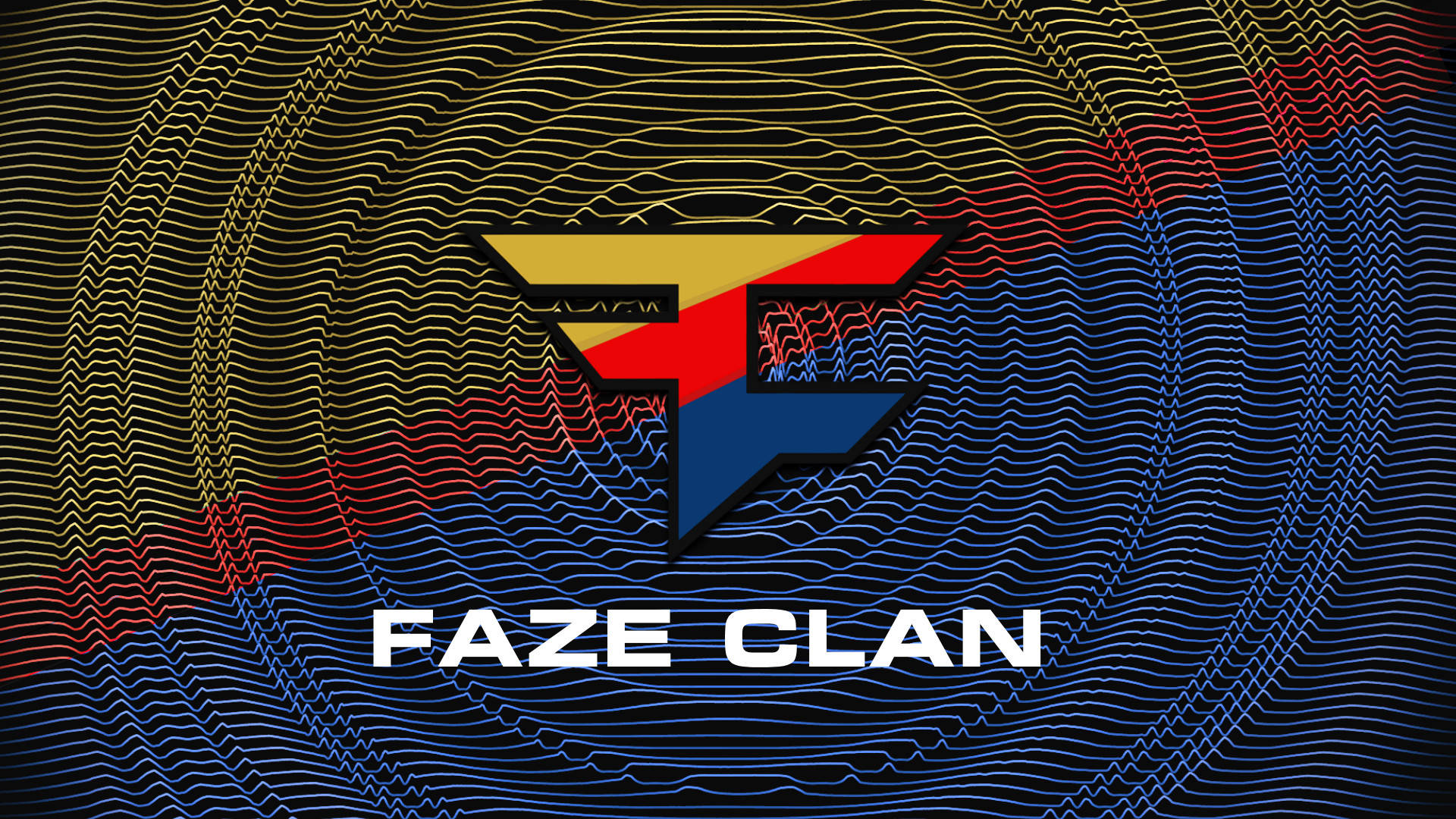 Faze Clan Blue And Yellow Background