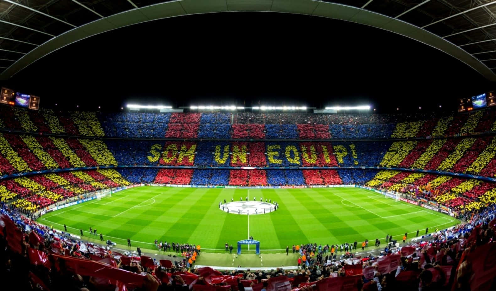 Fc Barcelona Football Field Desktop Background