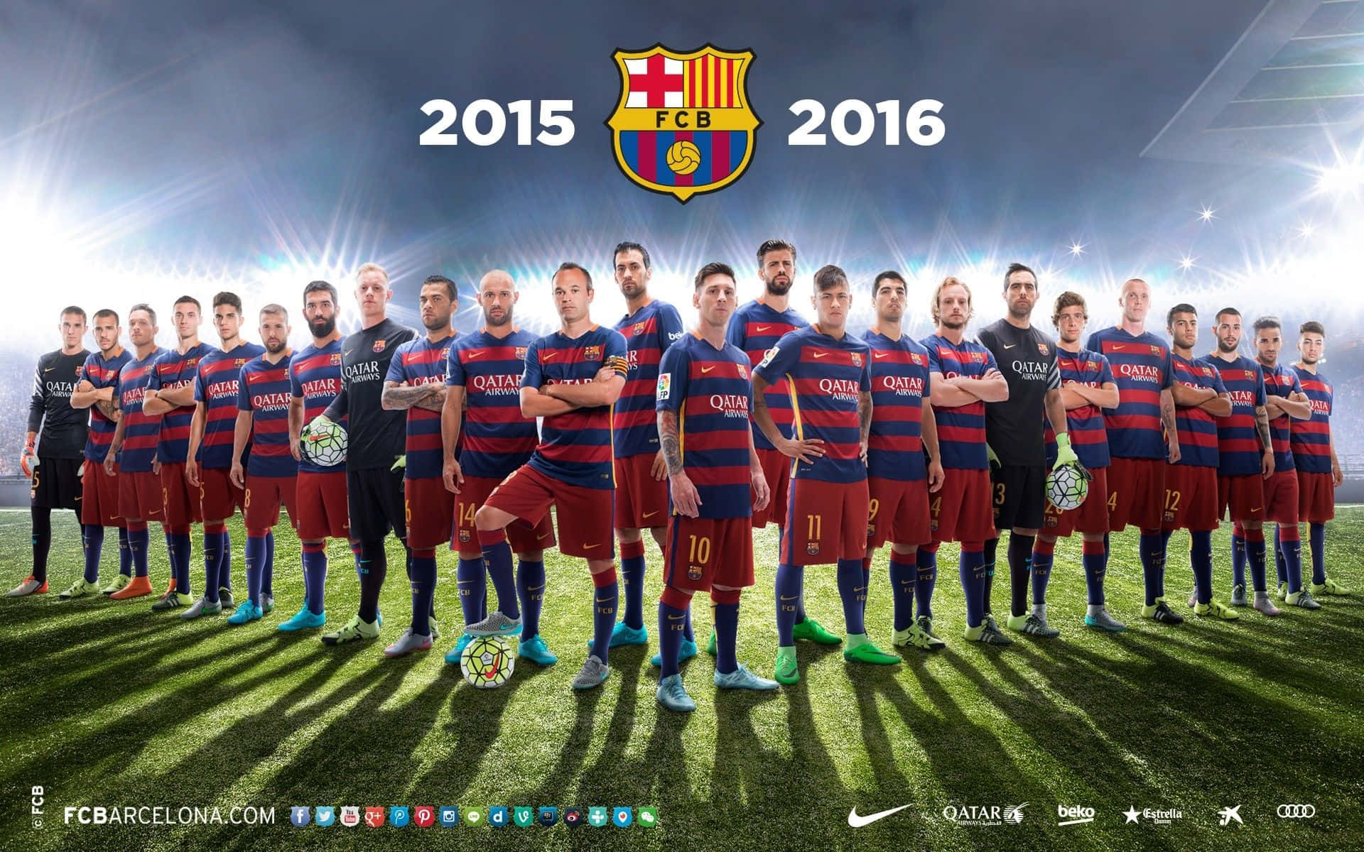 Fc Barcelona Football Team Desktop Background