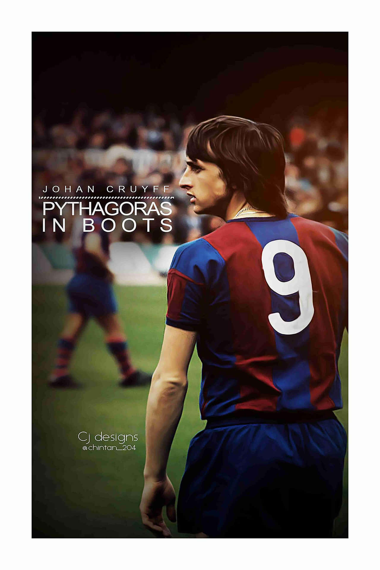 Fc Barcelona No. 9 Johan Cruyff Background