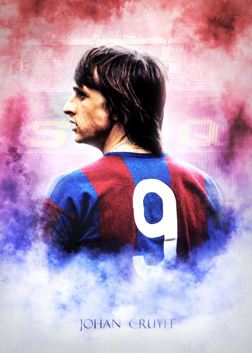 Fc Barcelona No. 9 Johan Cruyff Poster Background