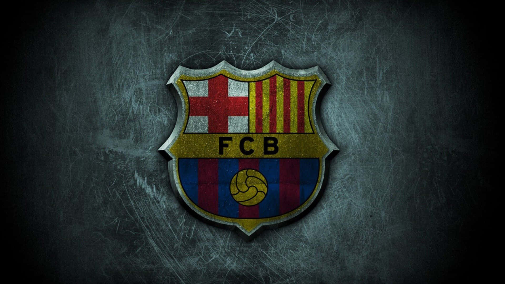 Fc Barcelona Unstoppable On The Field Background