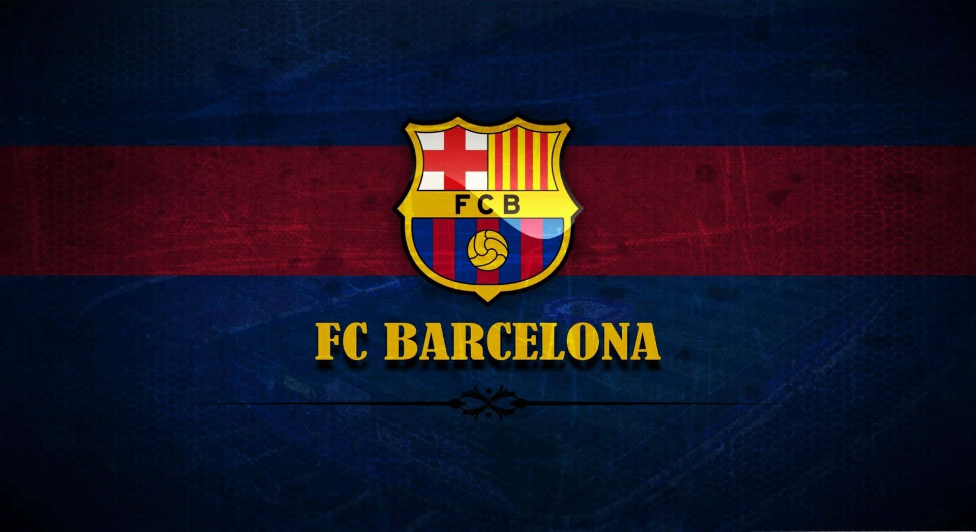 Fc Barcelona Yellow Logo And Name Desktop Background