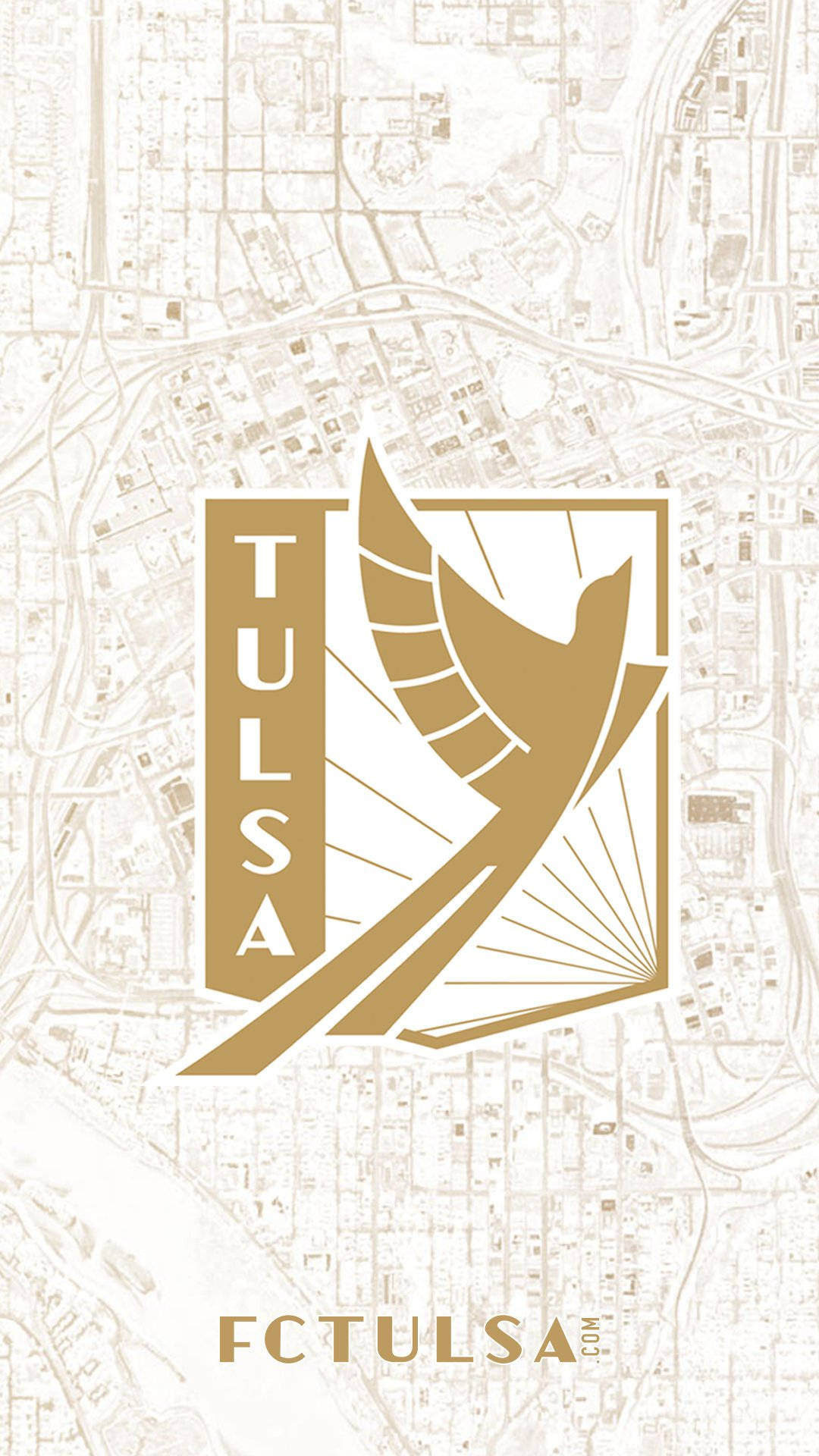 Fc Tulsa Gold And White Logo Background