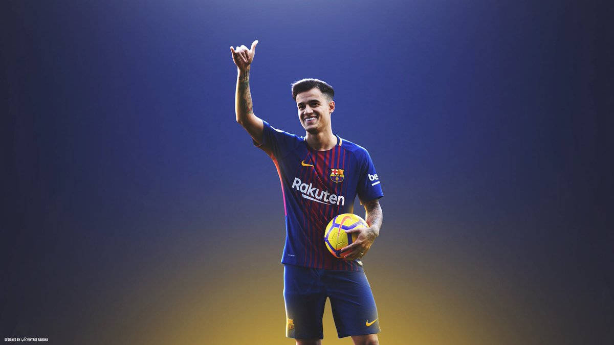 Fcb Player Philippe Coutinho Background