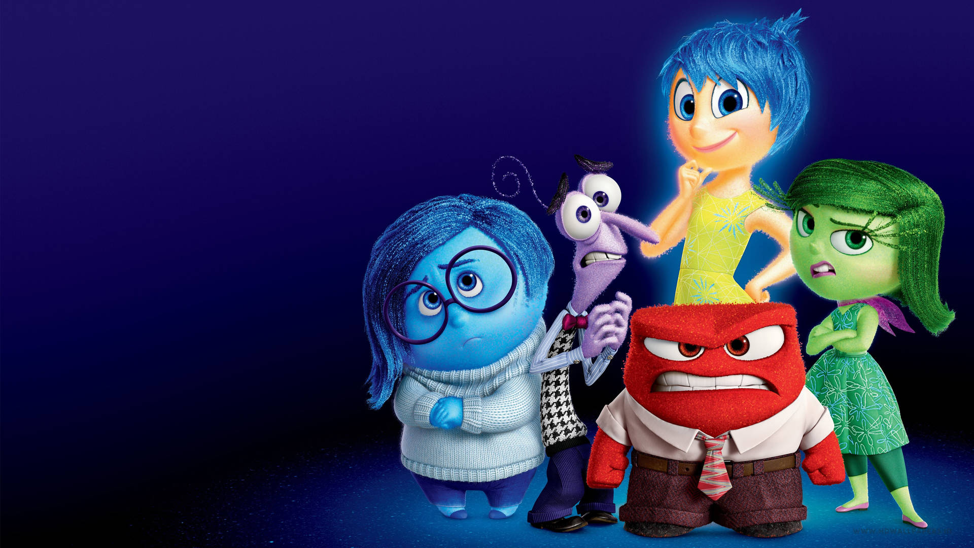Fear Inside Out Blue Template Background
