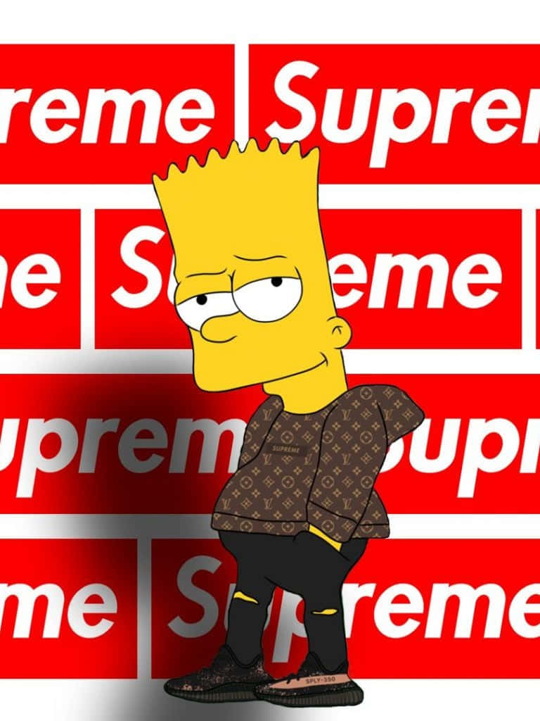 Fear No One In A Homer Simpson Supreme Tee Background