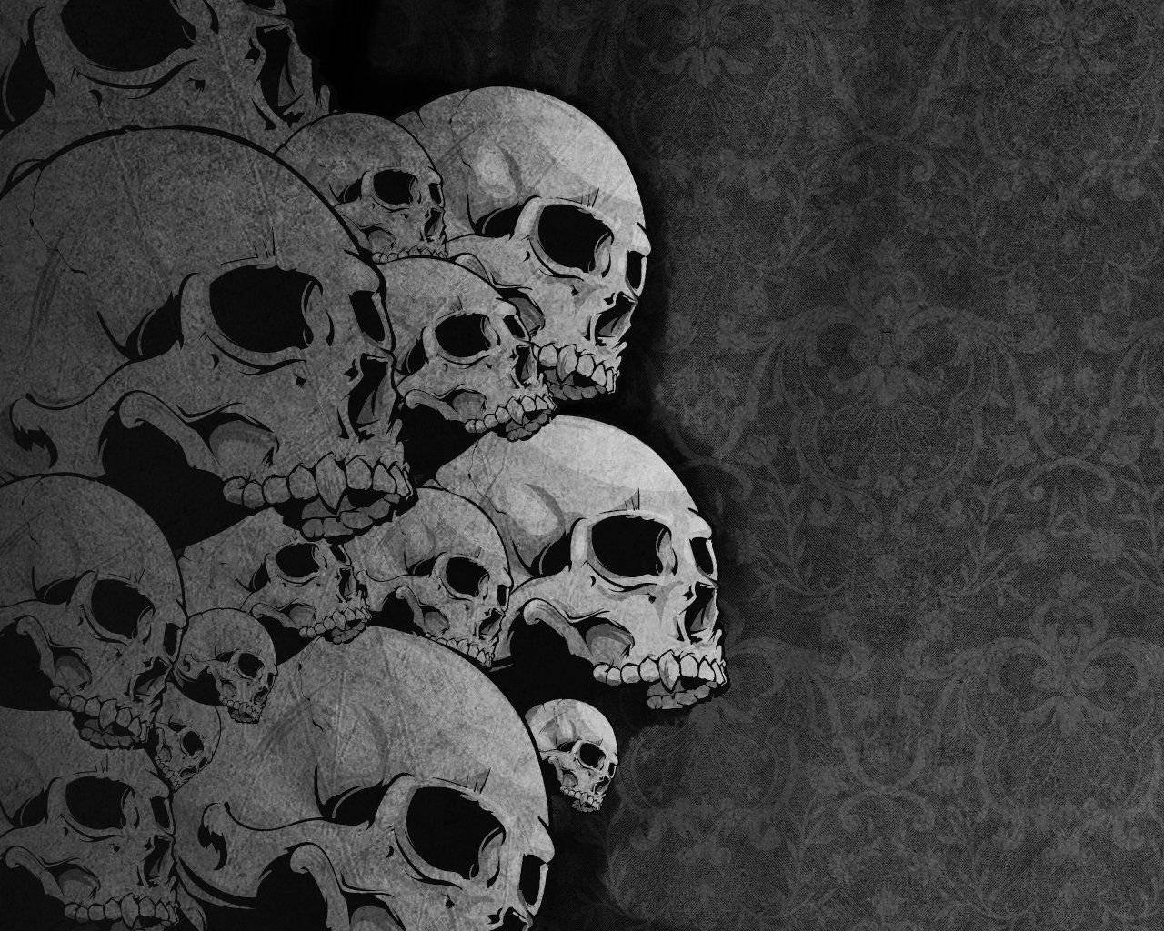 Fear The Strength Of Black Skull Background