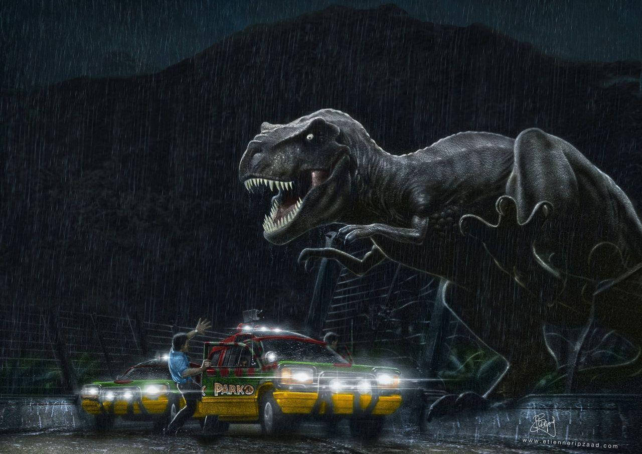 Fearful Jurassic Park Background