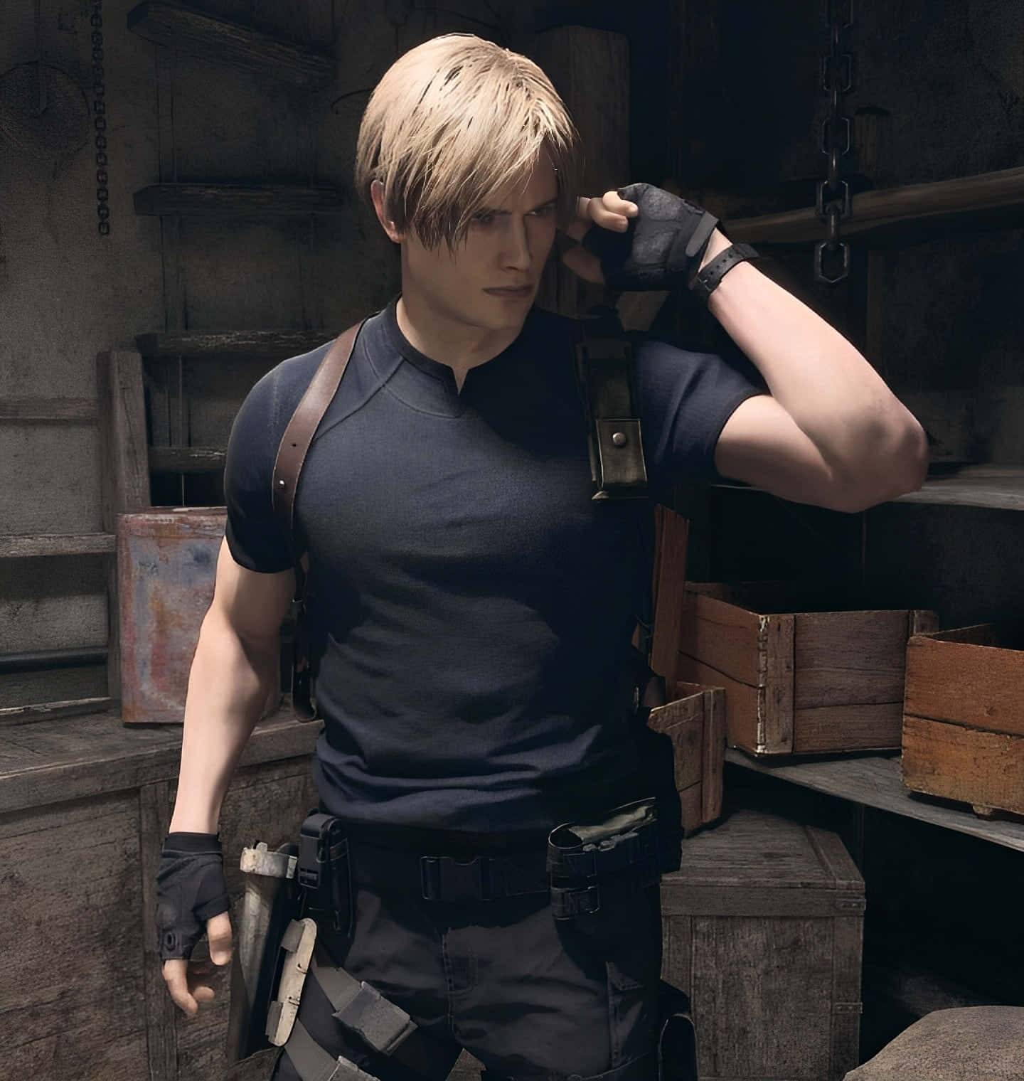 Fearless Leon S Kennedy In Action Background