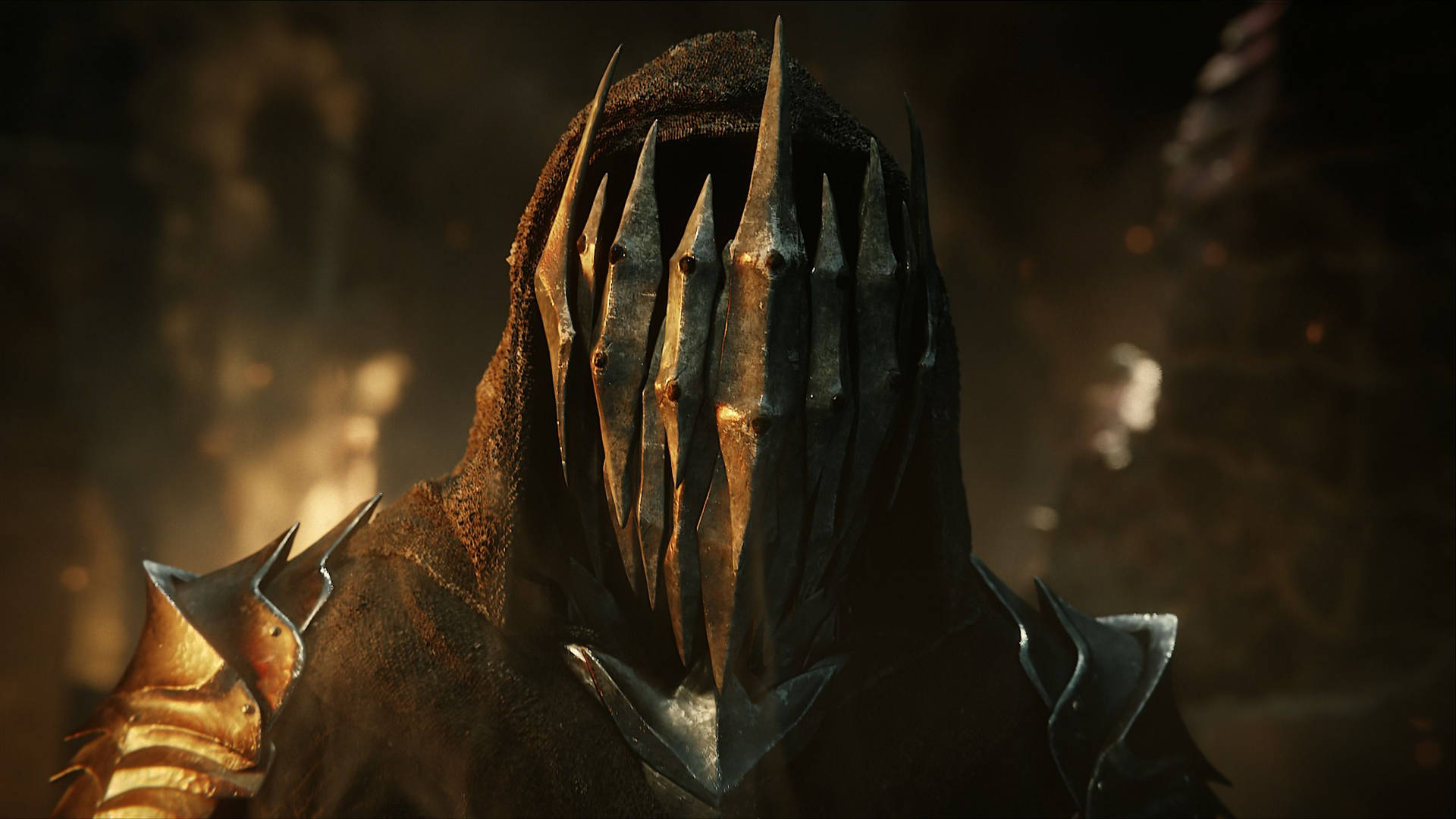 Fearsome Nazgul Character In The Shadow Of War Action Game Background