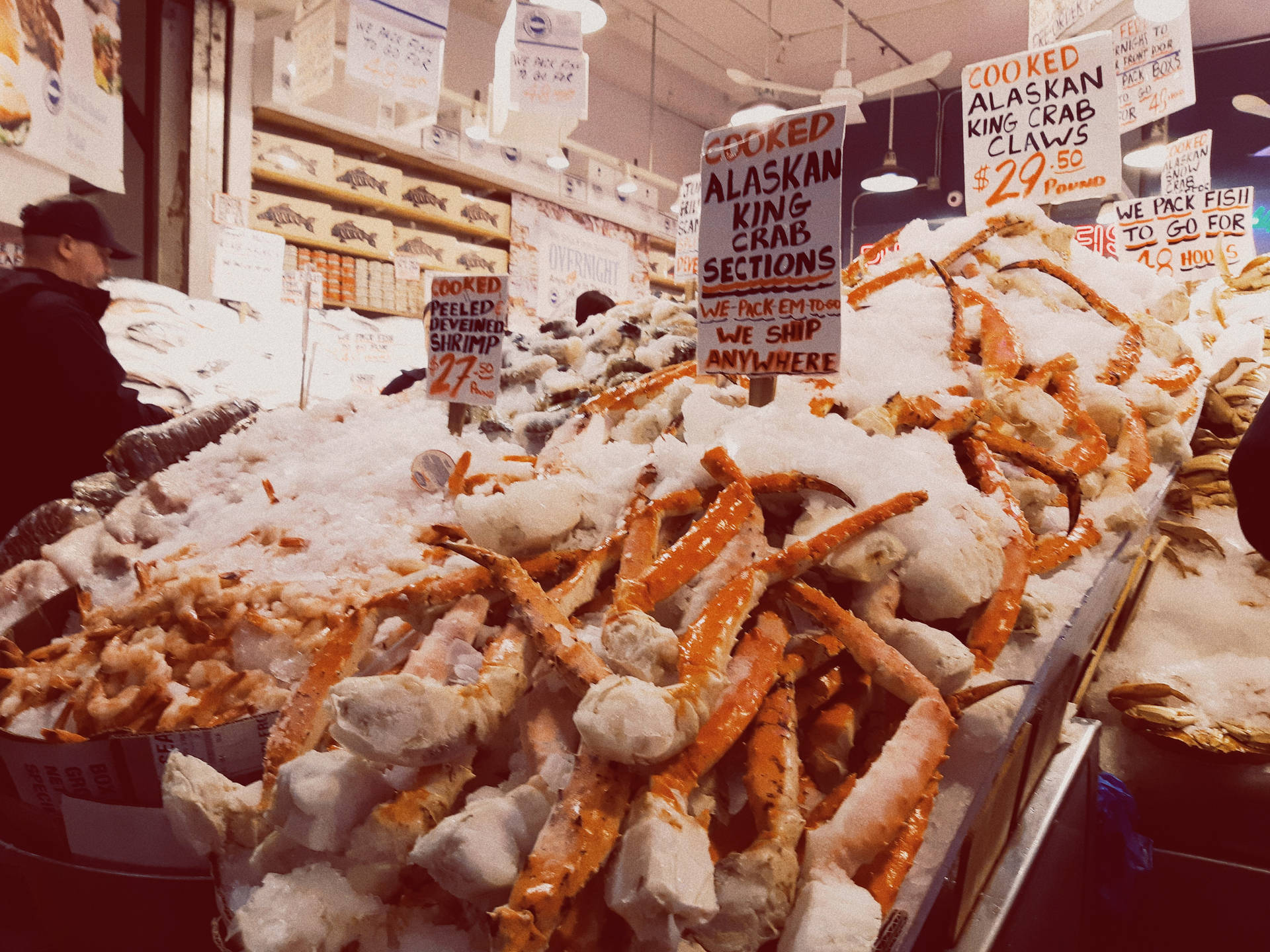 Feast-mariners Delight - Alaskan King Crab Legs Background