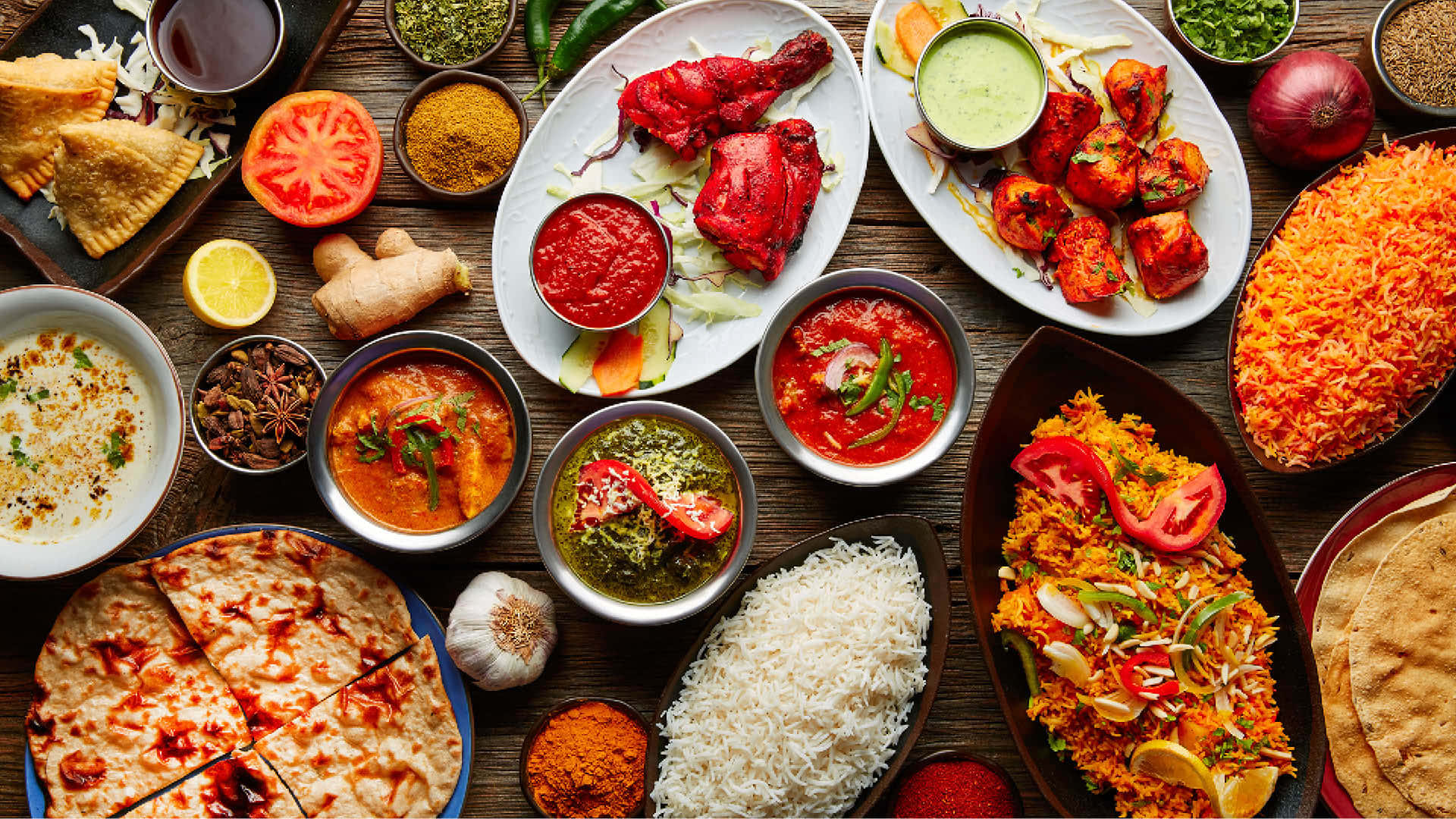 Feast On Indian Cuisine Background