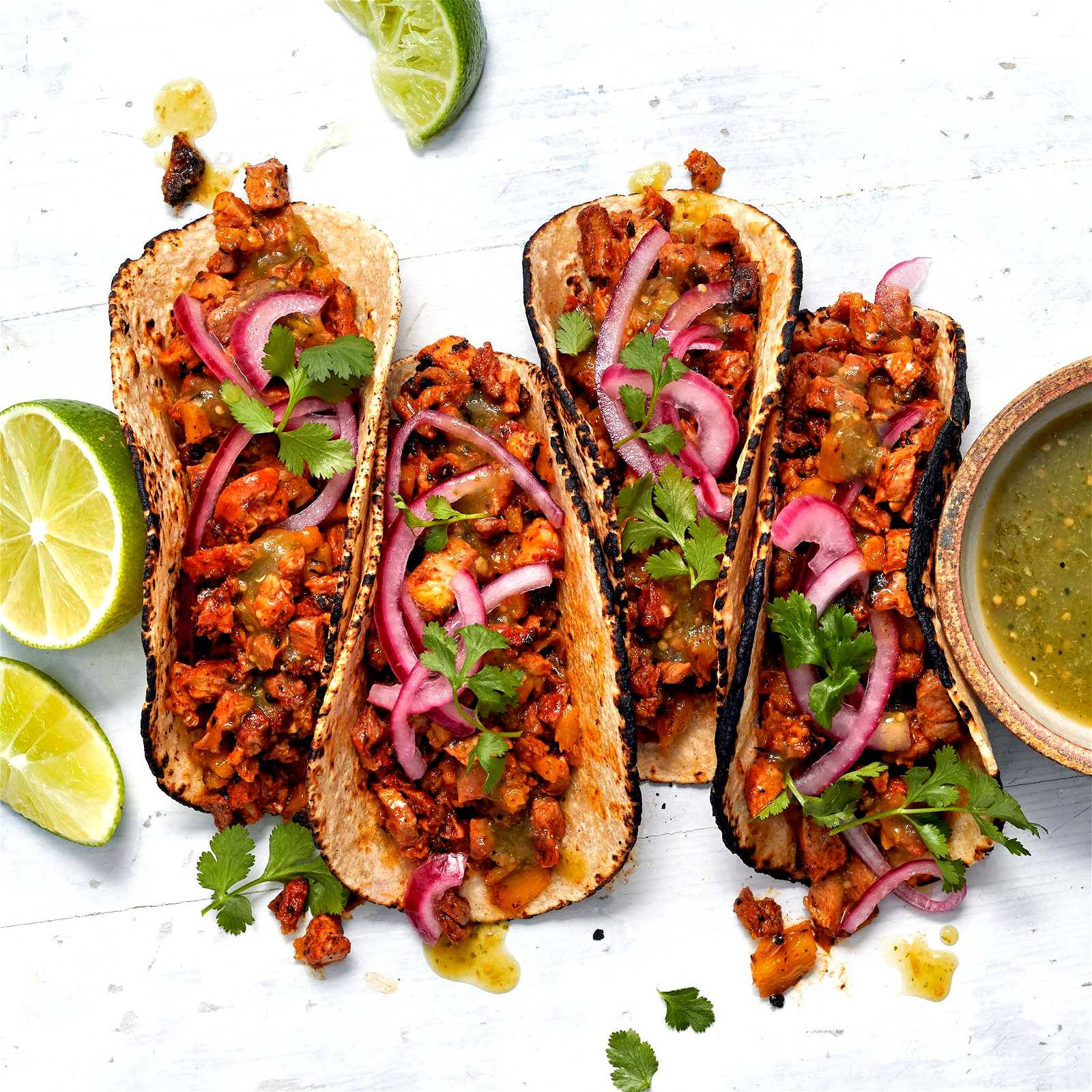 Feast Your Eyes On Mouthwatering Tacos Al Pastor Background