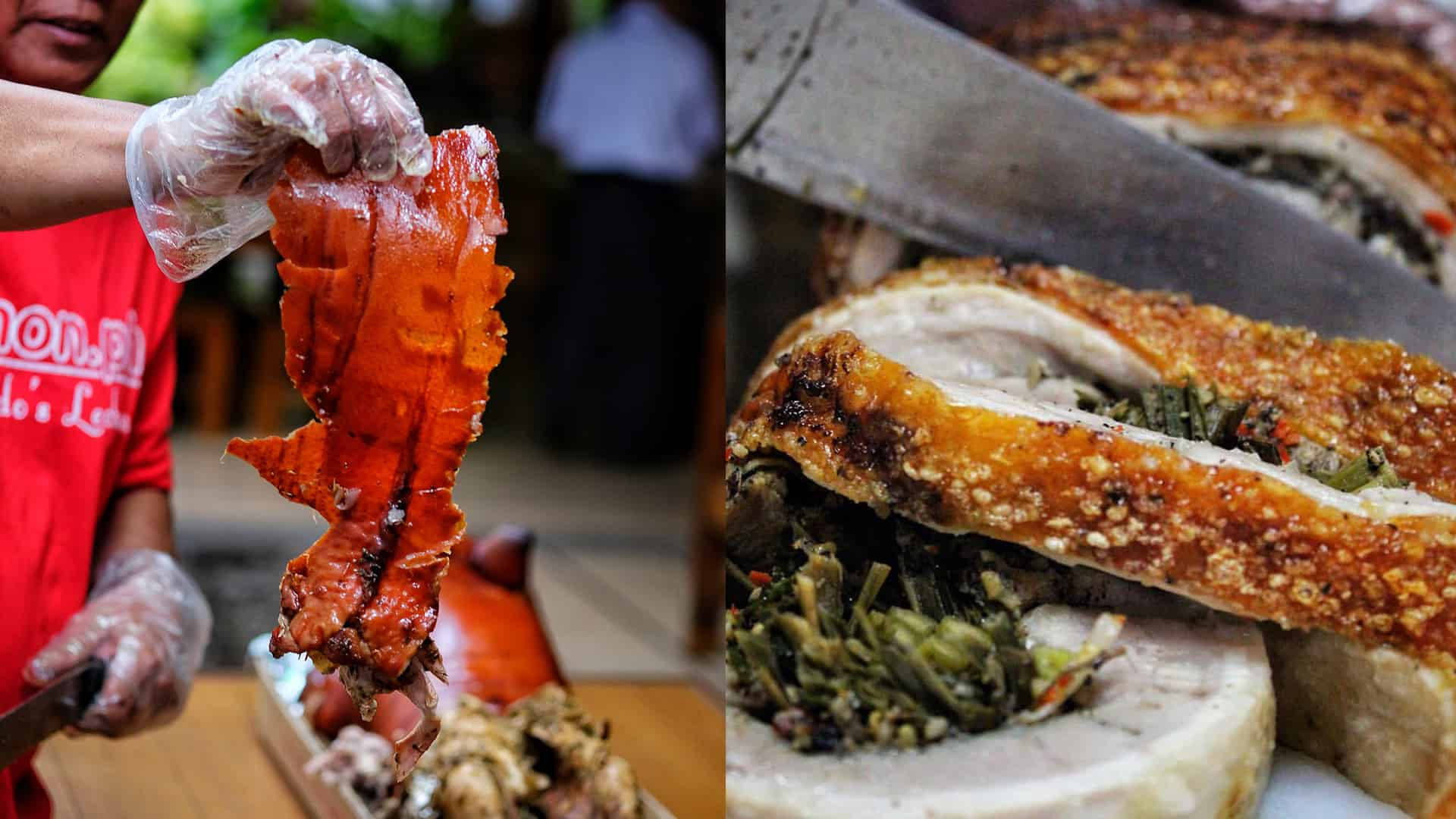 Feast Your Eyes On This Mouthwatering Crispy Lechon Skin, A Beloved Delicacy In The Philippines. Background