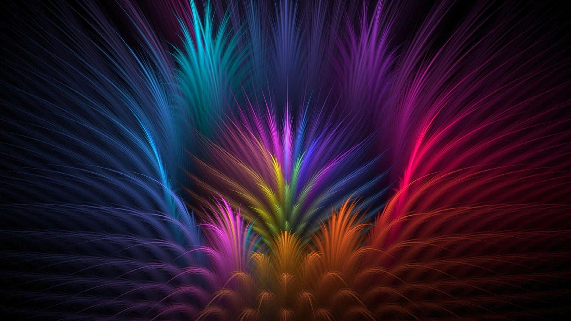 Feather-like Colorful Abstract Art Background