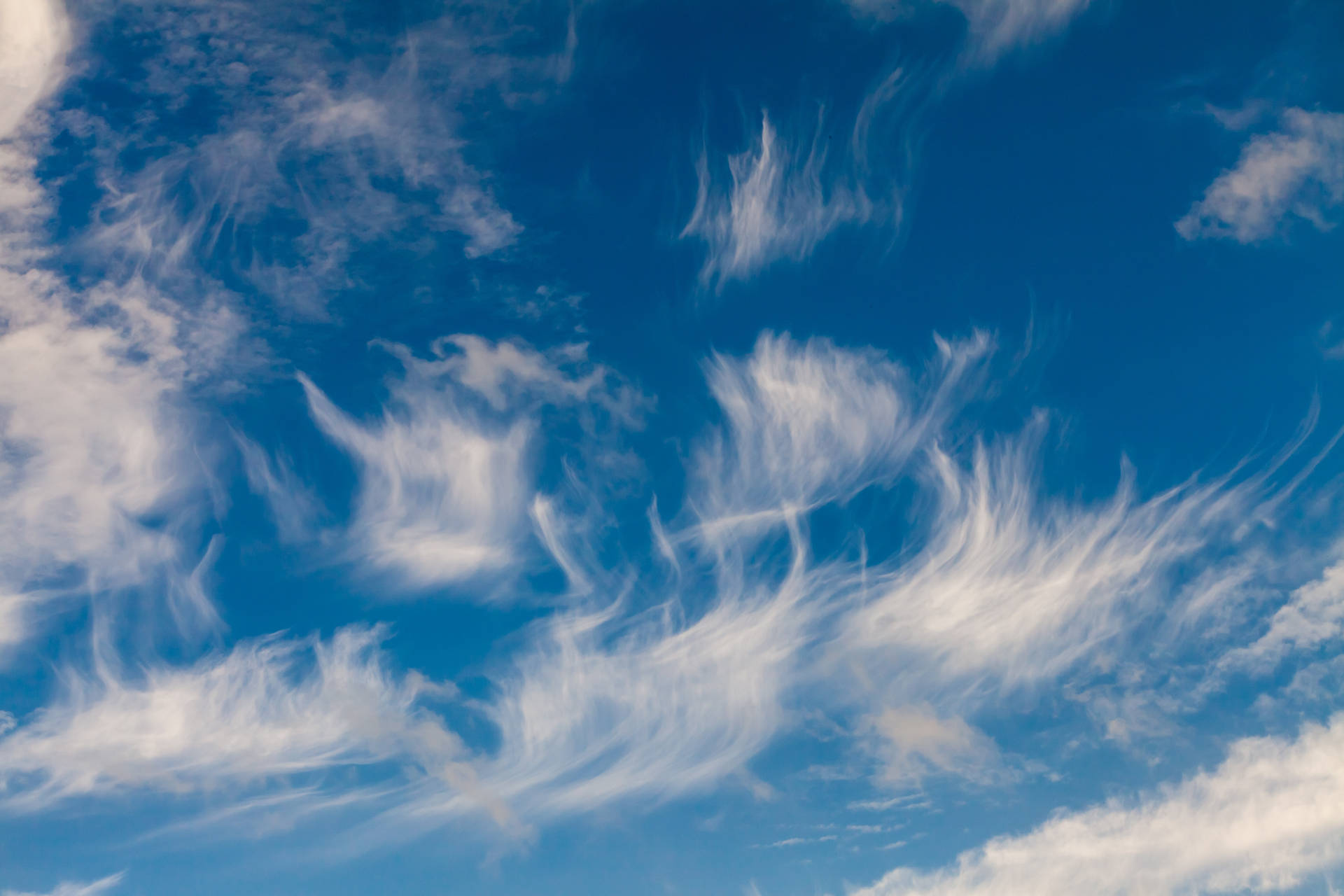 Feathery Delicate Blue Aesthetic Cloud Background