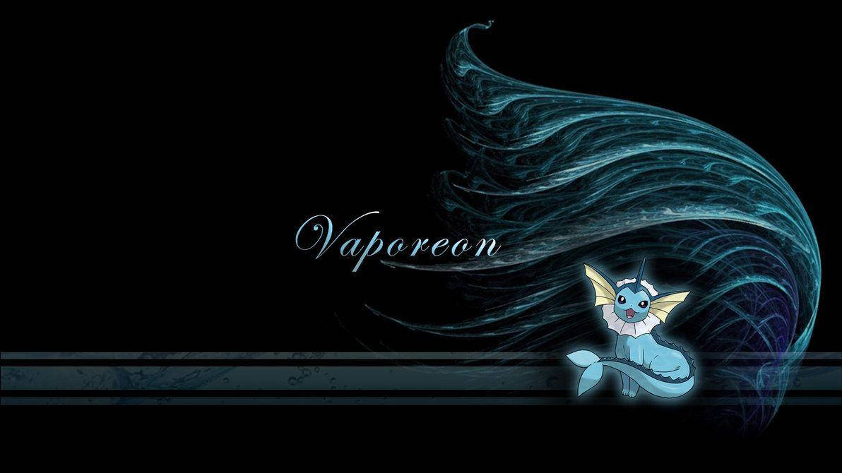 Feathery Waves Behind Vaporeon Background