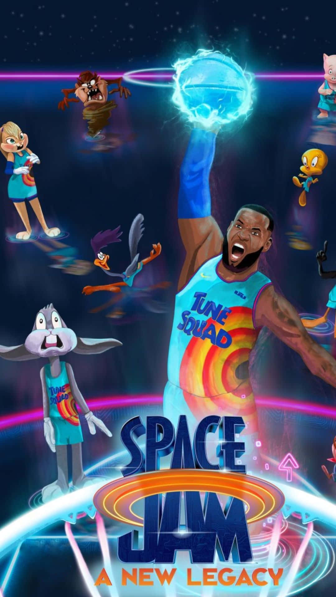 Featuring Lebron James, Bugs Bunny And The Tune Squad From Space Jam: A New Legacy Background