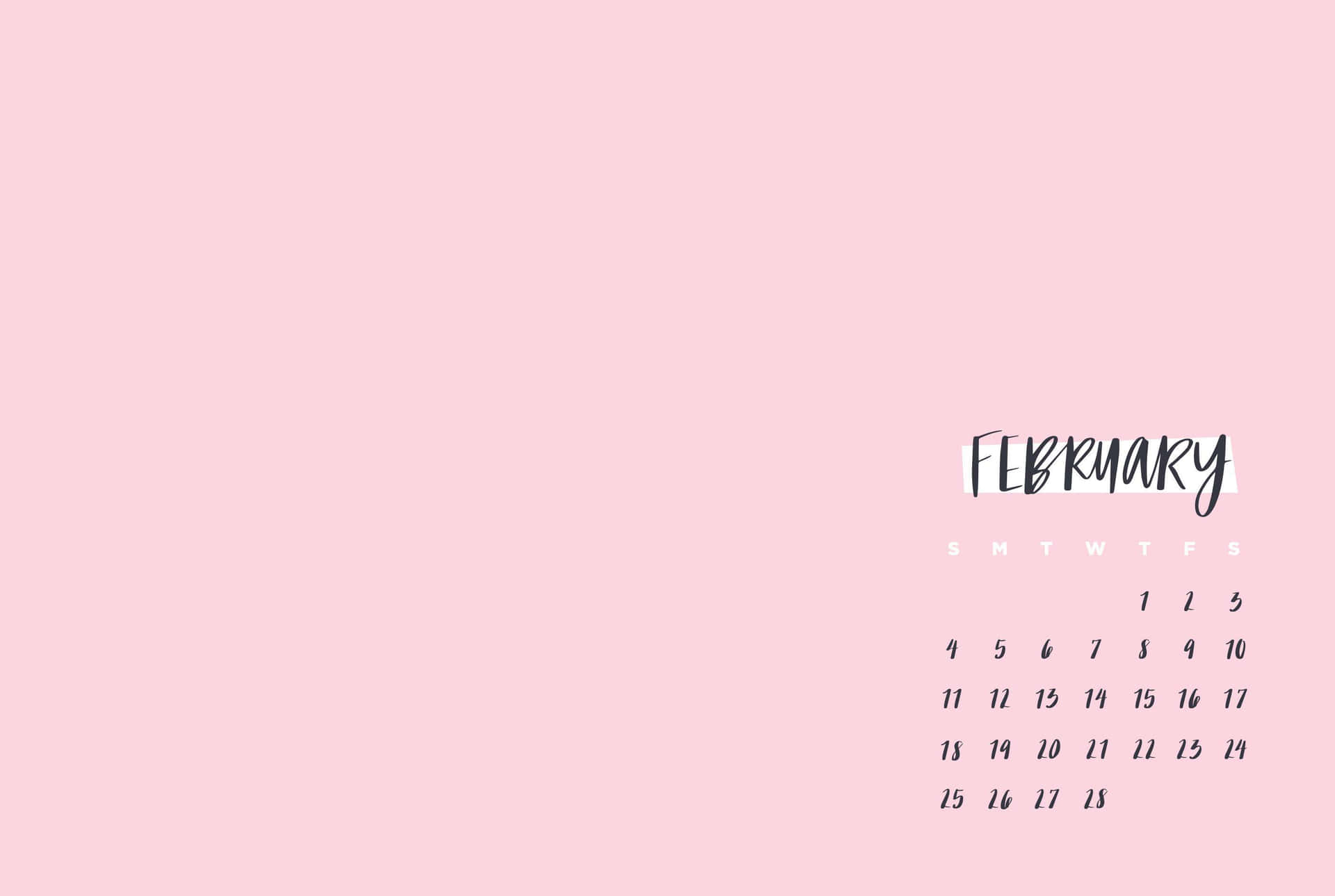 February Calendar Wallpaper - Hd Wallpapers Background