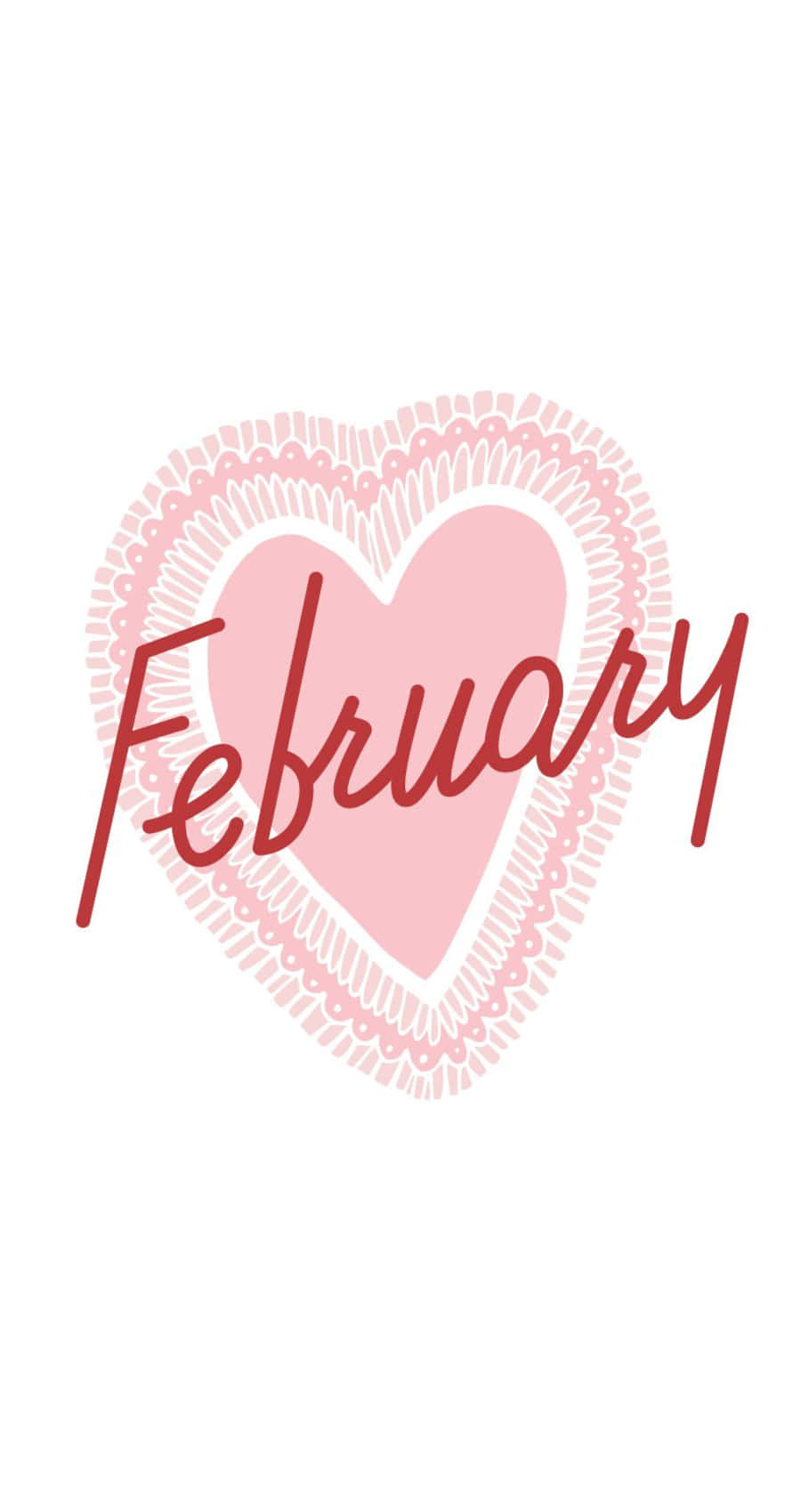 February Calendars On Iphones Showcasing A Beautiful Snowfall Scenery. Background