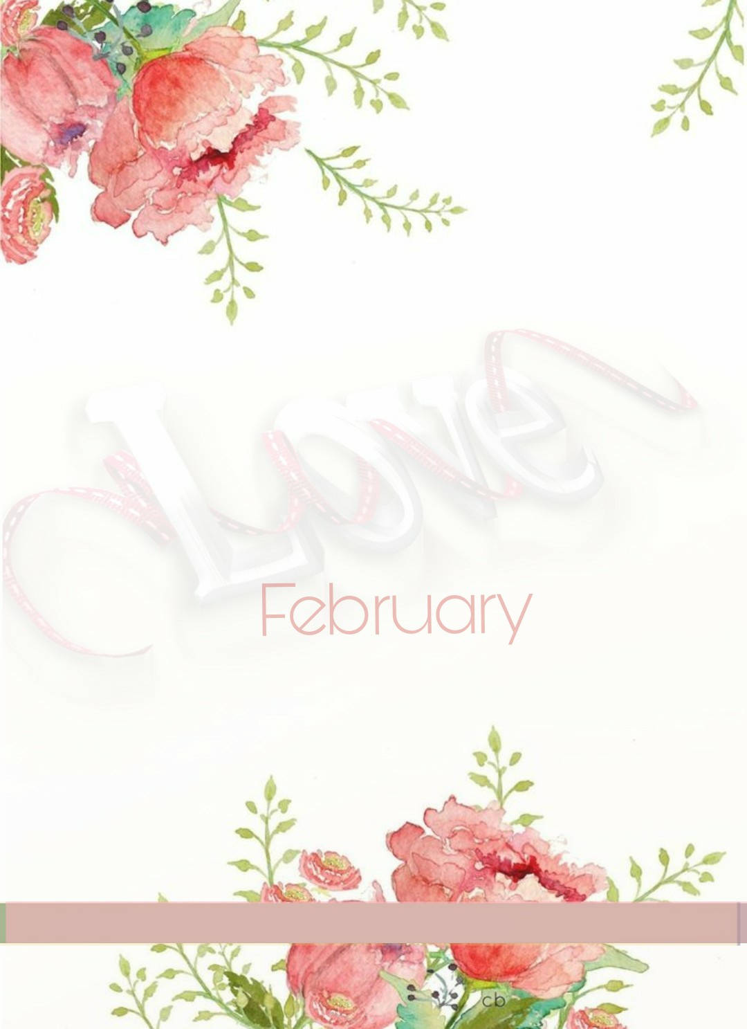 February Love Pink Flowers