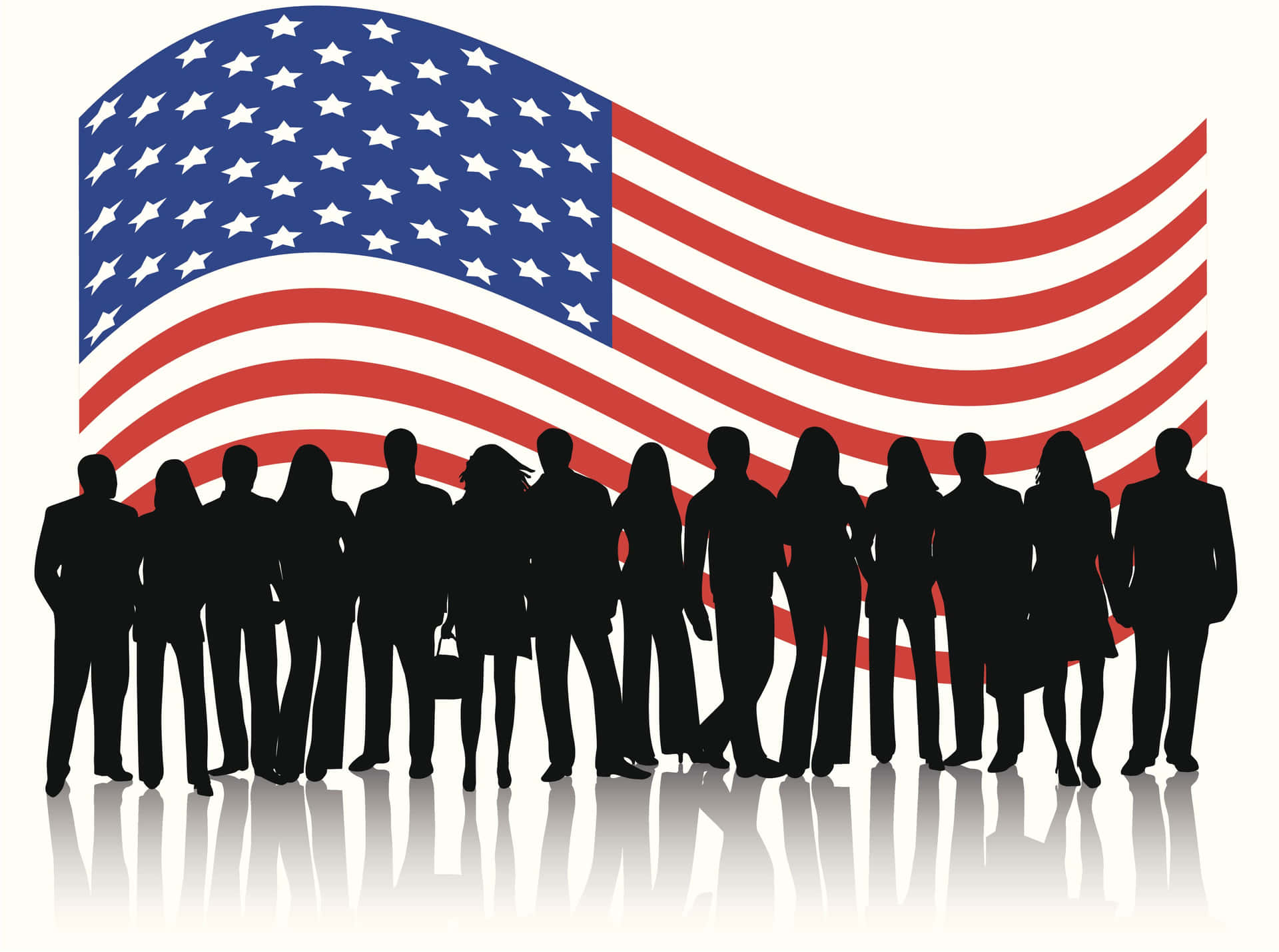 Federal Government With Us Flag Background
