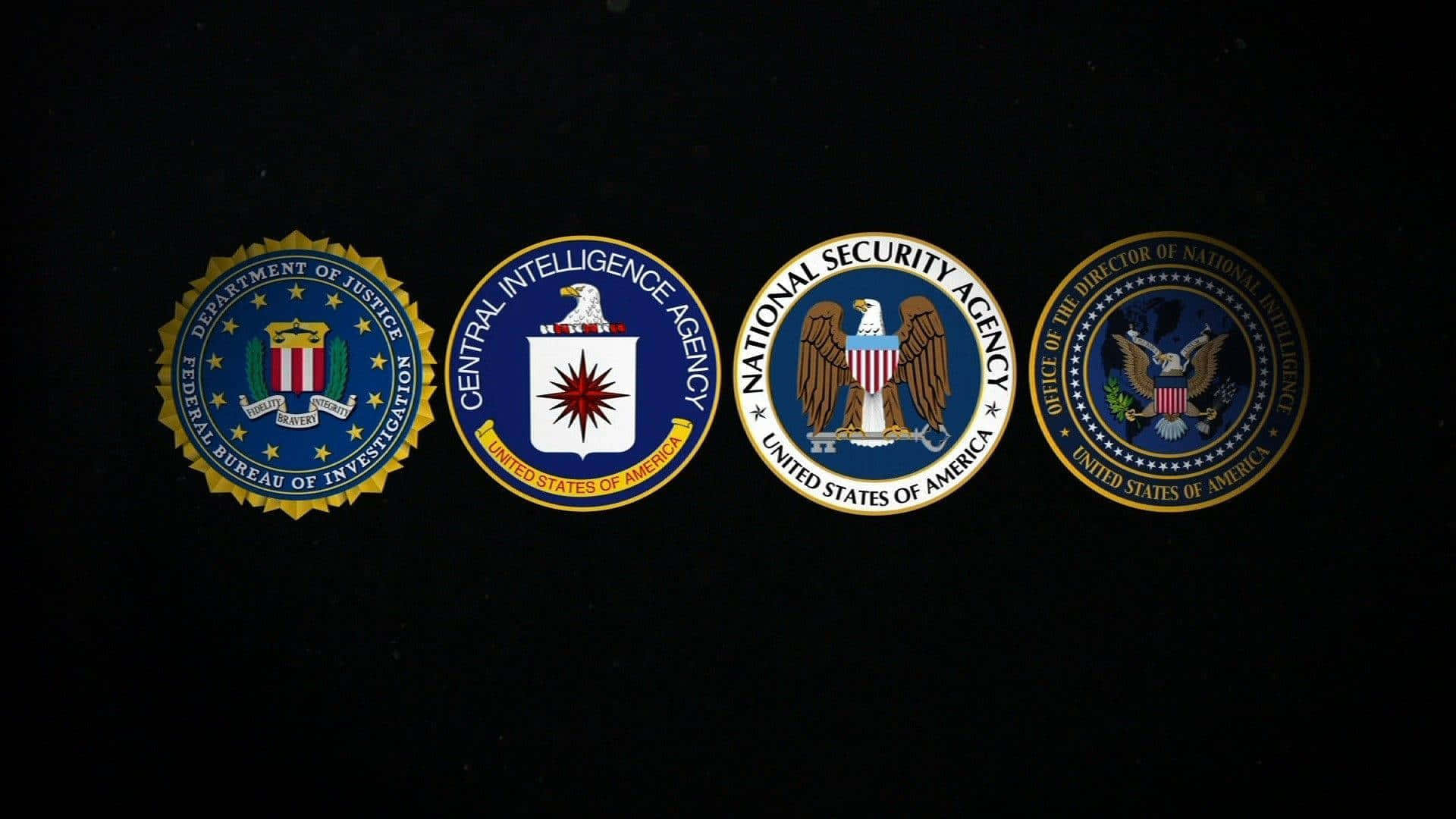 Federal Investigation Seal In Black Background