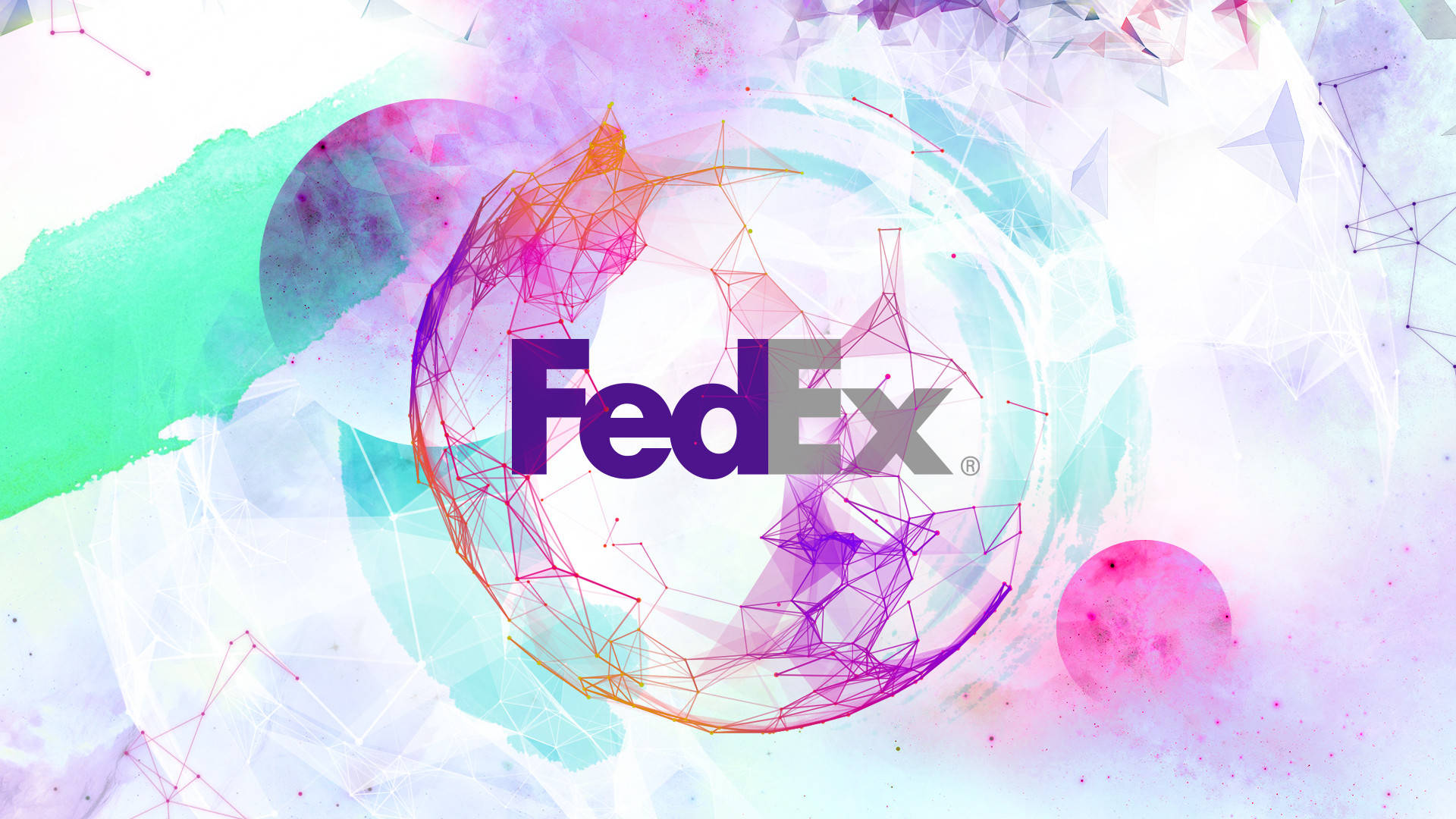 Fedex Abstract Circle Artwork Background