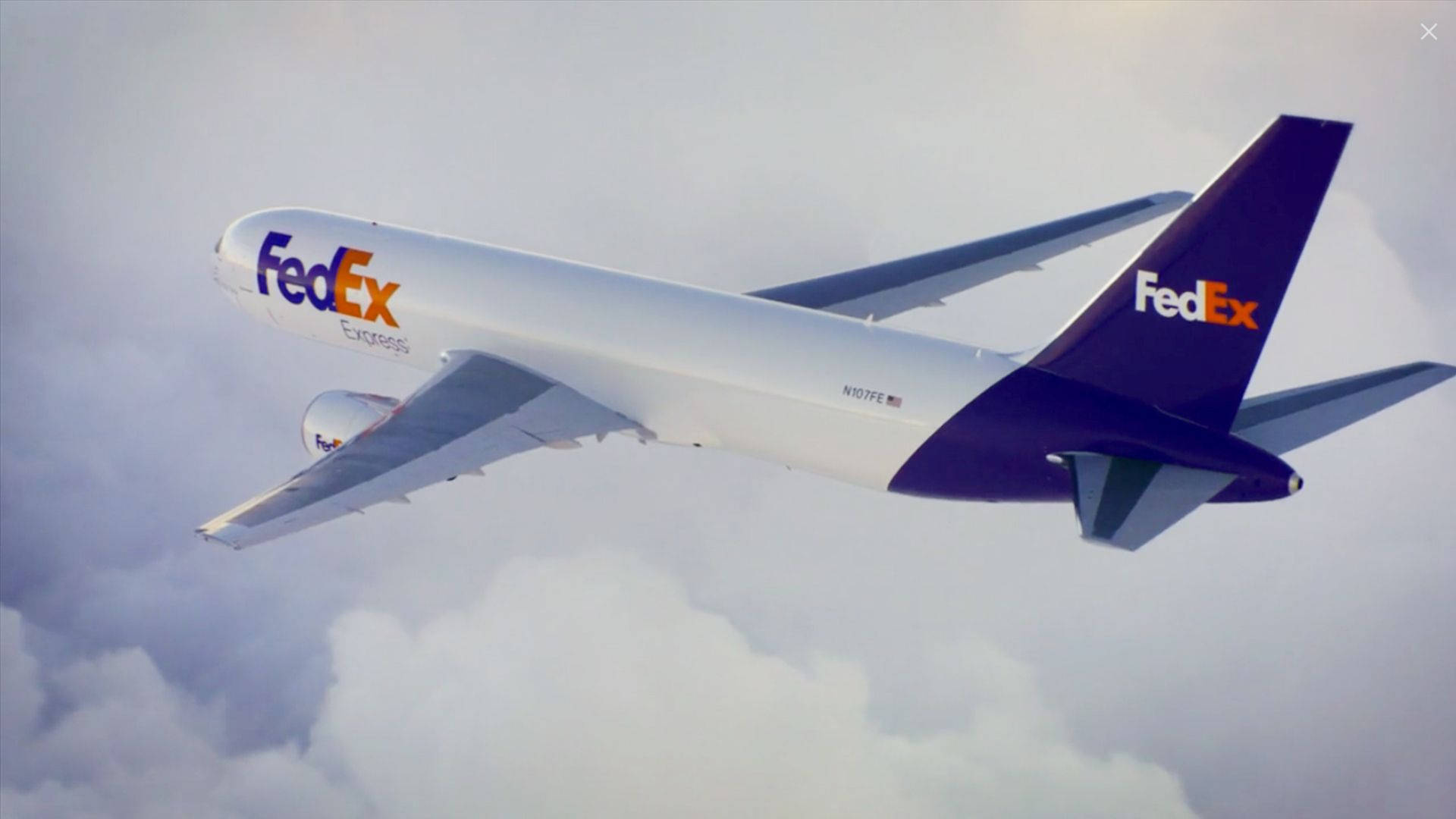 Fedex Express Aircraft Rear View Background